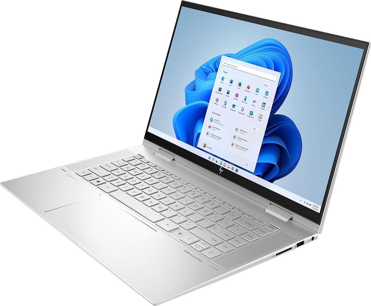 Alt view image 3 of 5 - HP Envy x360 15" 2-in-1 Touchscreen Full HD Intel Iris Xe Graphics Intel Core i5-1135G7 16GB RAM 1TB SSD Windows 10 Pro Silver