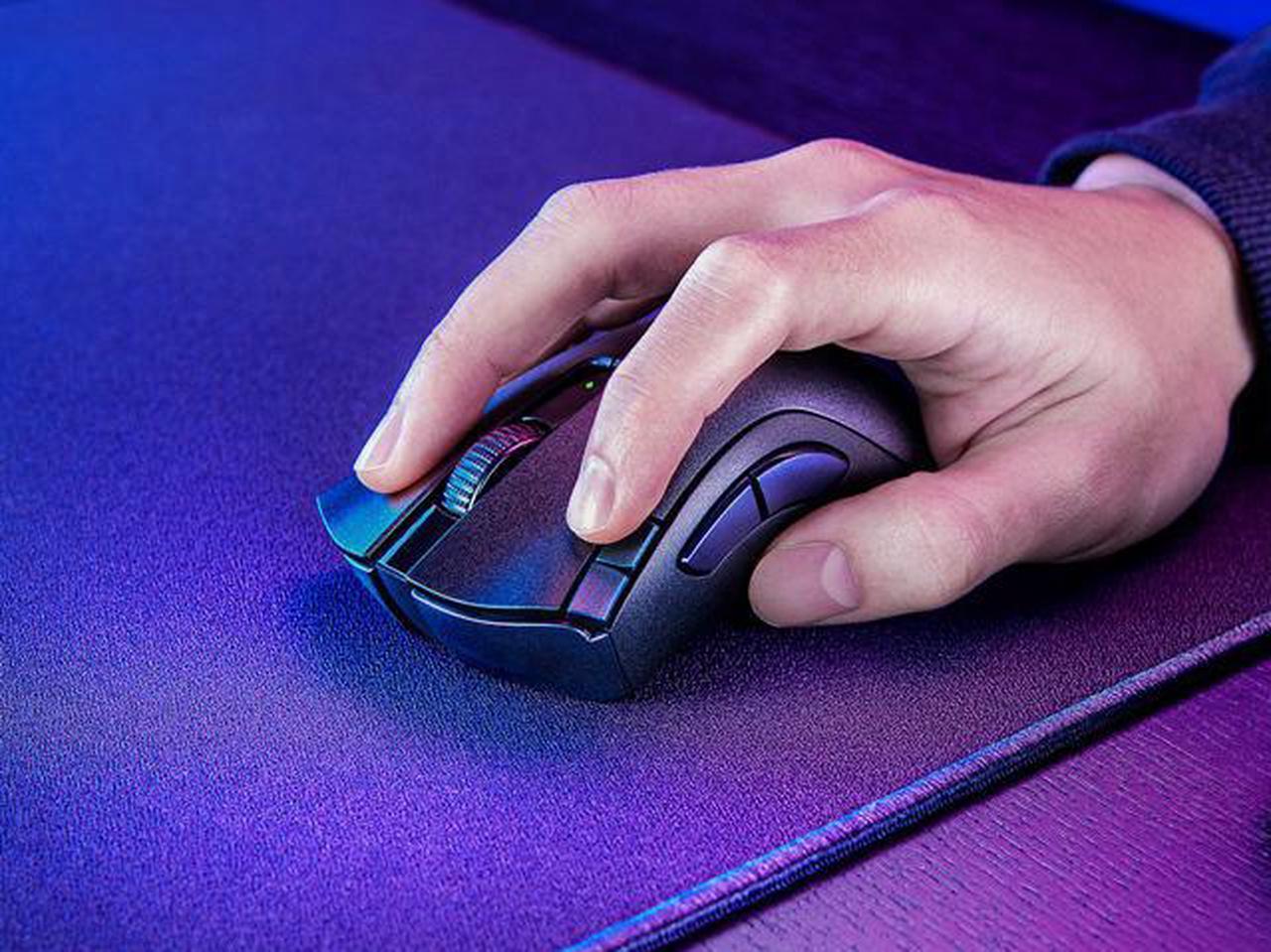 Alt view image 5 of 12 - Razer DeathAdder V2 X Hyperspeed: Award-Winning Ergonomic Design - Ultra-Fast Hyperspeed Wireless - 235hr Battery Life - 7 Programmable Buttons - Gen 2 Mechanical Switches - 5G 14K DPI Optical Sensor