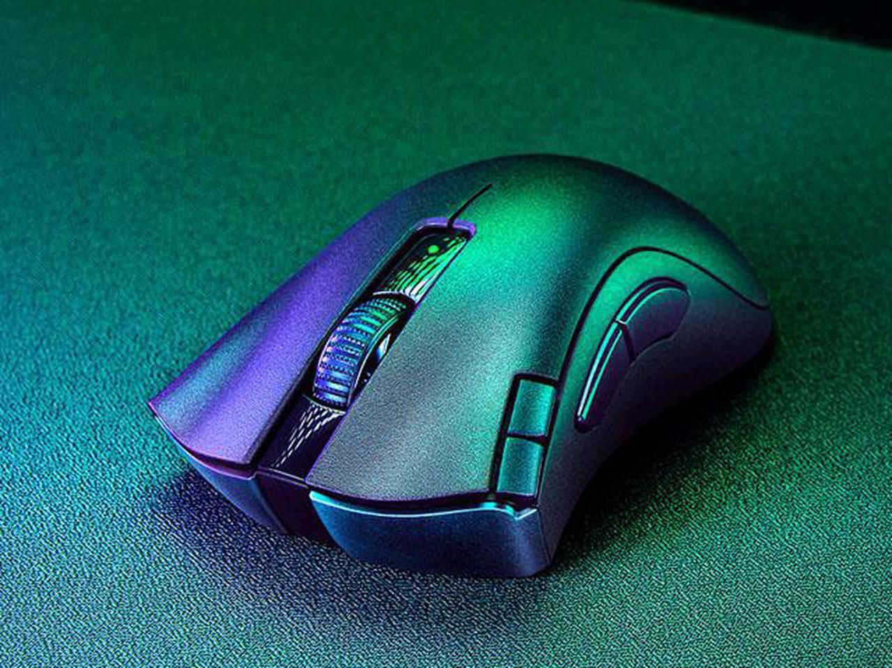 Alt view image 2 of 12 - Razer DeathAdder V2 X Hyperspeed: Award-Winning Ergonomic Design - Ultra-Fast Hyperspeed Wireless - 235hr Battery Life - 7 Programmable Buttons - Gen 2 Mechanical Switches - 5G 14K DPI Optical Sensor