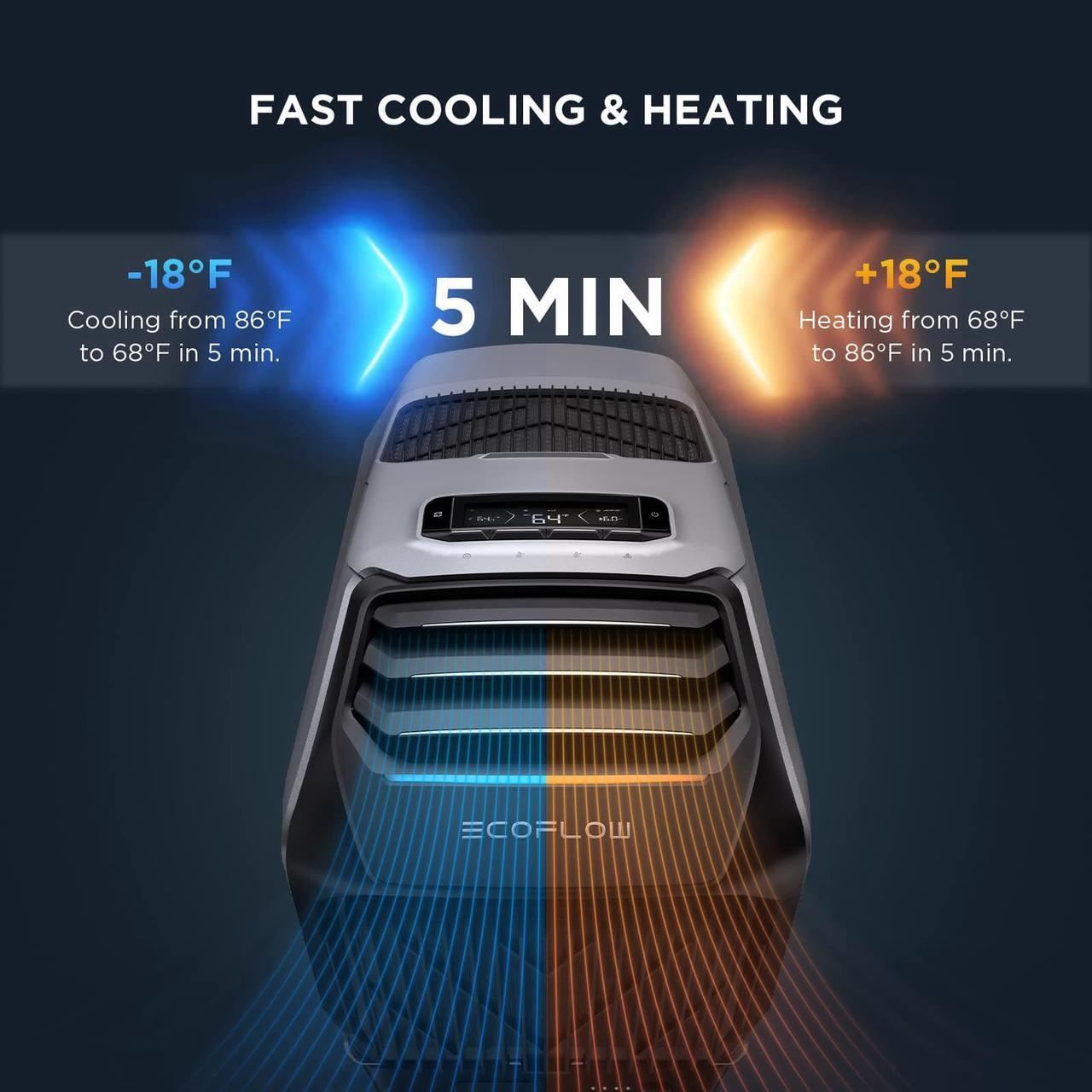 Alt view image 2 of 6 - EcoFlow Wave 2 Add-on Battery, 1159Wh Battery for Portable Air Conditioner (Wave2 Not Included)