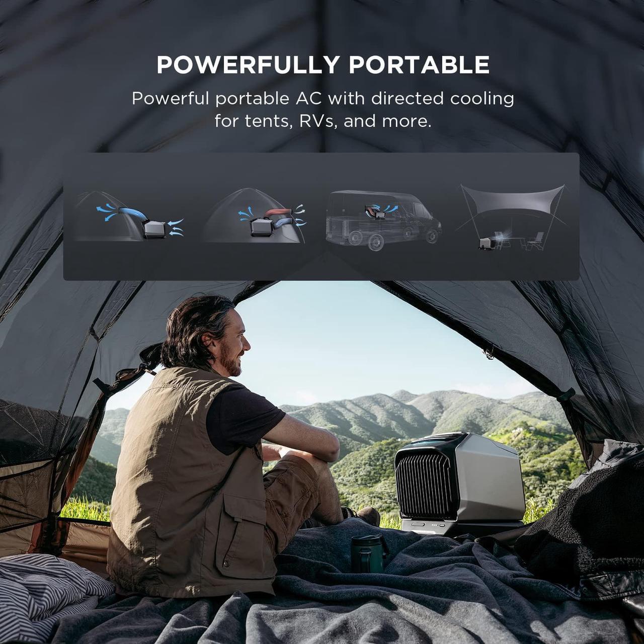 Alt view image 3 of 6 - EcoFlow Wave 2 Add-on Battery, 1159Wh Battery for Portable Air Conditioner (Wave2 Not Included)