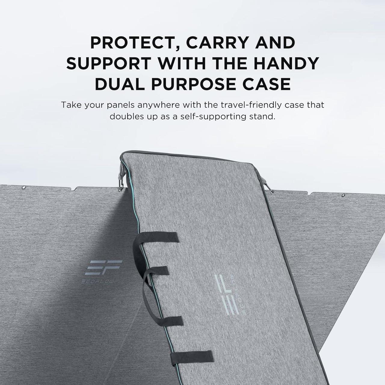 Alt view image 5 of 7 - EcoFlow 400W Portable Solar Panel for Power Station, Foldable Solar Charger with Adjustable Kickstand, Waterproof IP68 for Outdoor Camping,RV,off Grid System