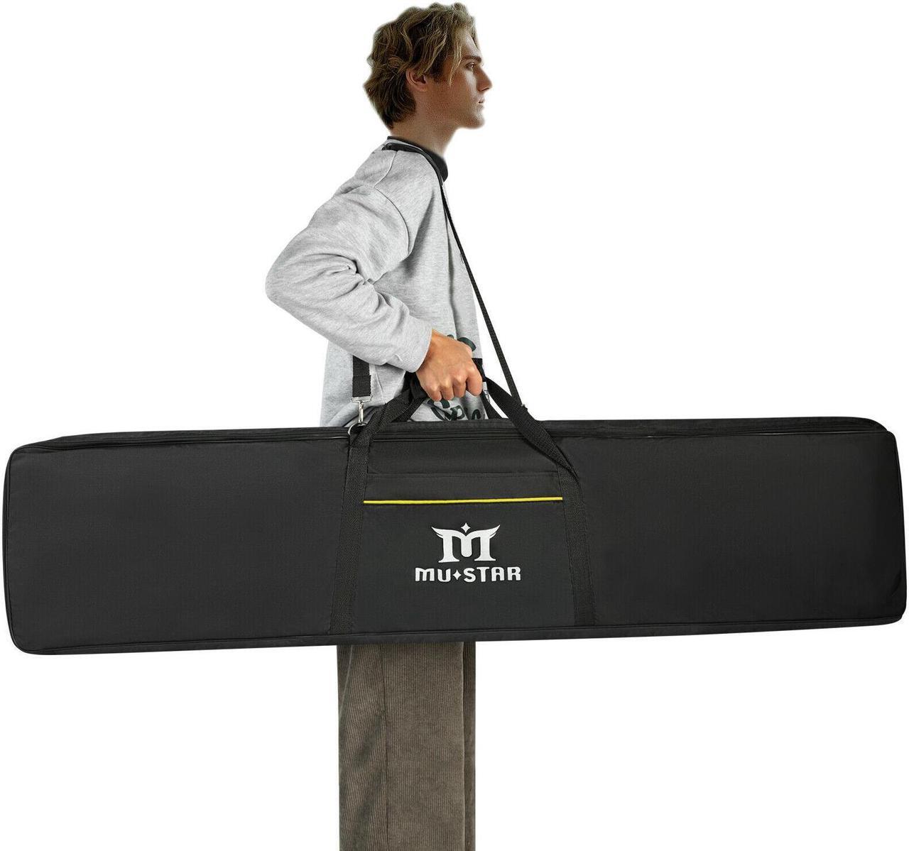 Alt view image 6 of 7 - Mustar 88-Key Semi Weighted Digital Piano Electronic Keyboard, Semi Weighted Keys, Stand, Storage Bag, Sustain Pedal, Power Supply, MIDI USB (Black)