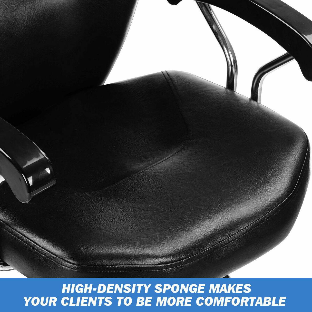 Alt view image 6 of 7 - Artist Hand Hydraulic Reclining Barber Chair 360 Degrees Rolling Swivel Barber Chairs Hair Salon Spa Equipment