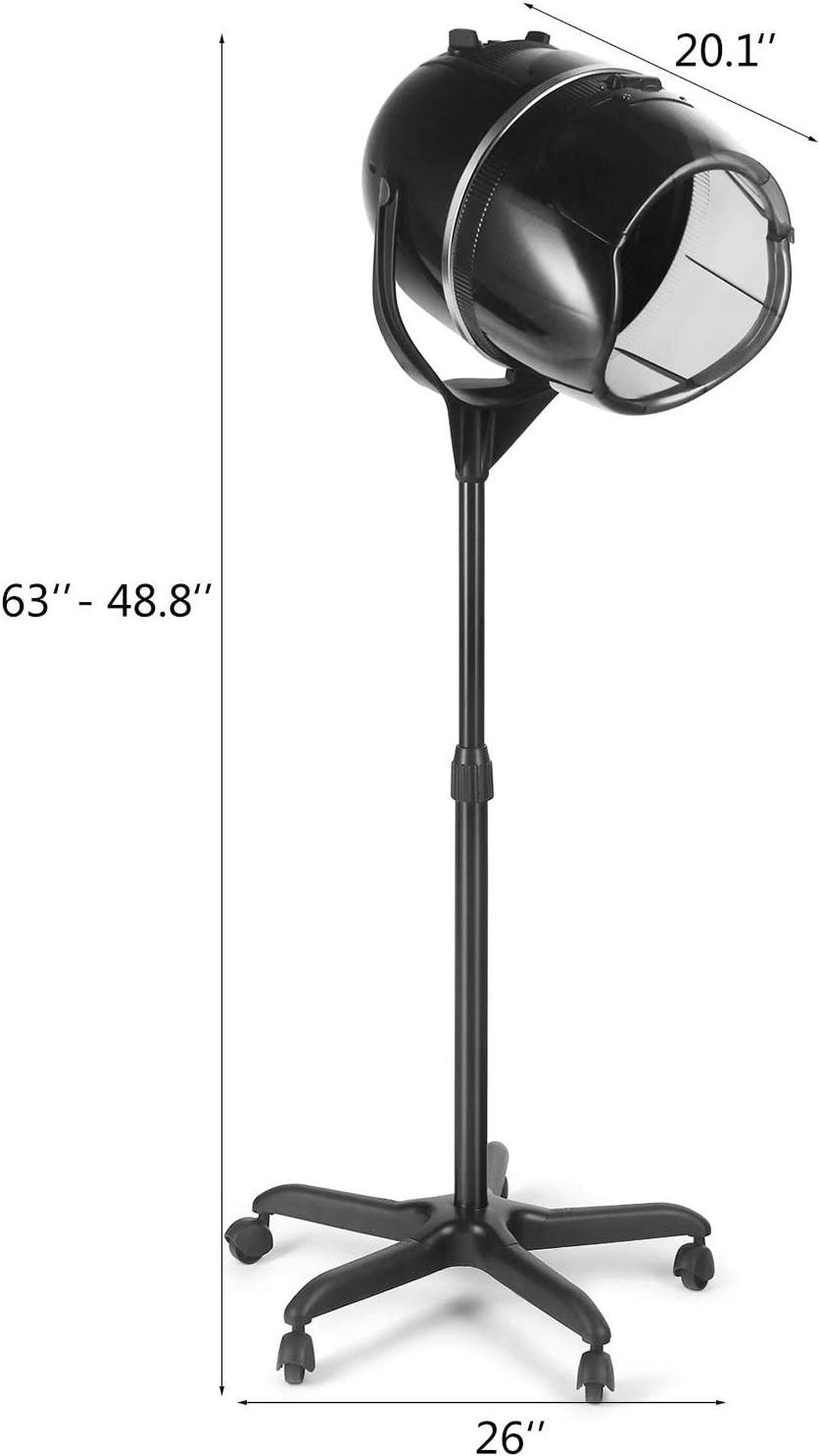 Alt view image 5 of 6 - Artist Hand Bonnet Hair Dryer Adjustable Professional Hood Dryer Stand Up Rolling Base with Wheels Salon Equipment