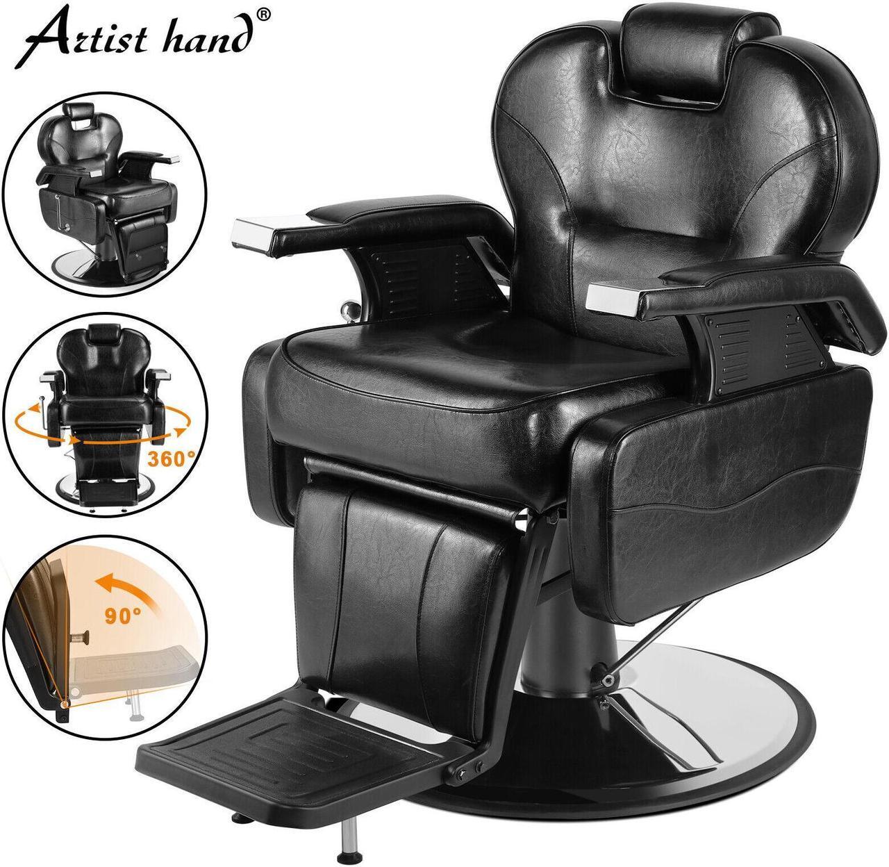 Main image of Artist Hand Black All Purpose Hydraulic Recliner Barber Chair Salon Beauty Styling Chair