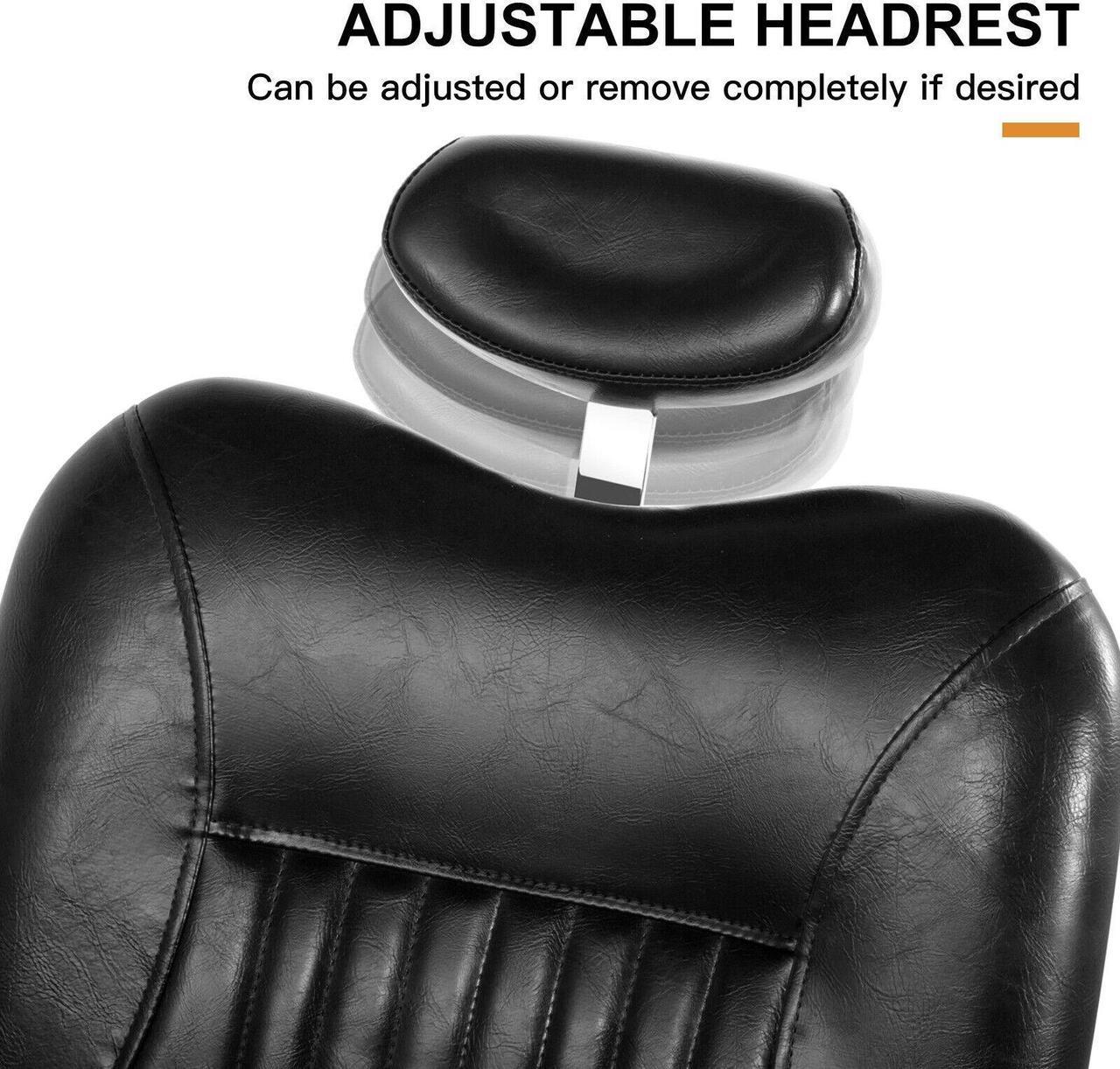 Alt view image 5 of 5 - Artist hand Antique Barber Chair Vintage Barber Chair Heavy Duty Barber Chairs Hydraulic Reclining Salon Chair Tattoo Chair Salon Equipment(Black)