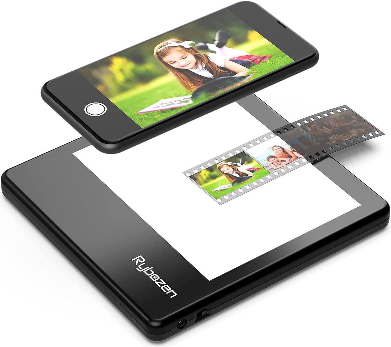 Main image of Rybozen Ultra-Thin Portable Slide Scanner 5 x 4 Inches LED Light Panel Photo Slides Negatives and Film Viewer