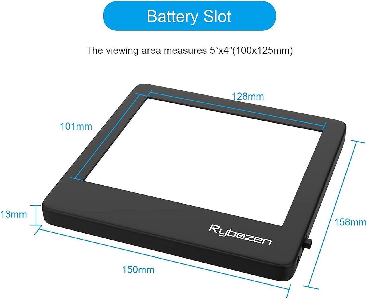 Alt view image 3 of 6 - Rybozen Ultra-Thin Portable Slide Scanner 5 x 4 Inches LED Light Panel Photo Slides Negatives and Film Viewer