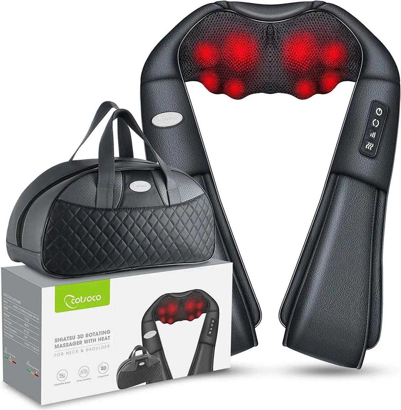 Main image of Cotsoco Shiatsu Back Neck and Shoulder Massager with Heat,Deep Tissue 4D Kneading Pillow, Electric Full Body Massager for Shoulders,Legs,Foot,Body Muscle Pain Relief,Gifts for Mom Dad