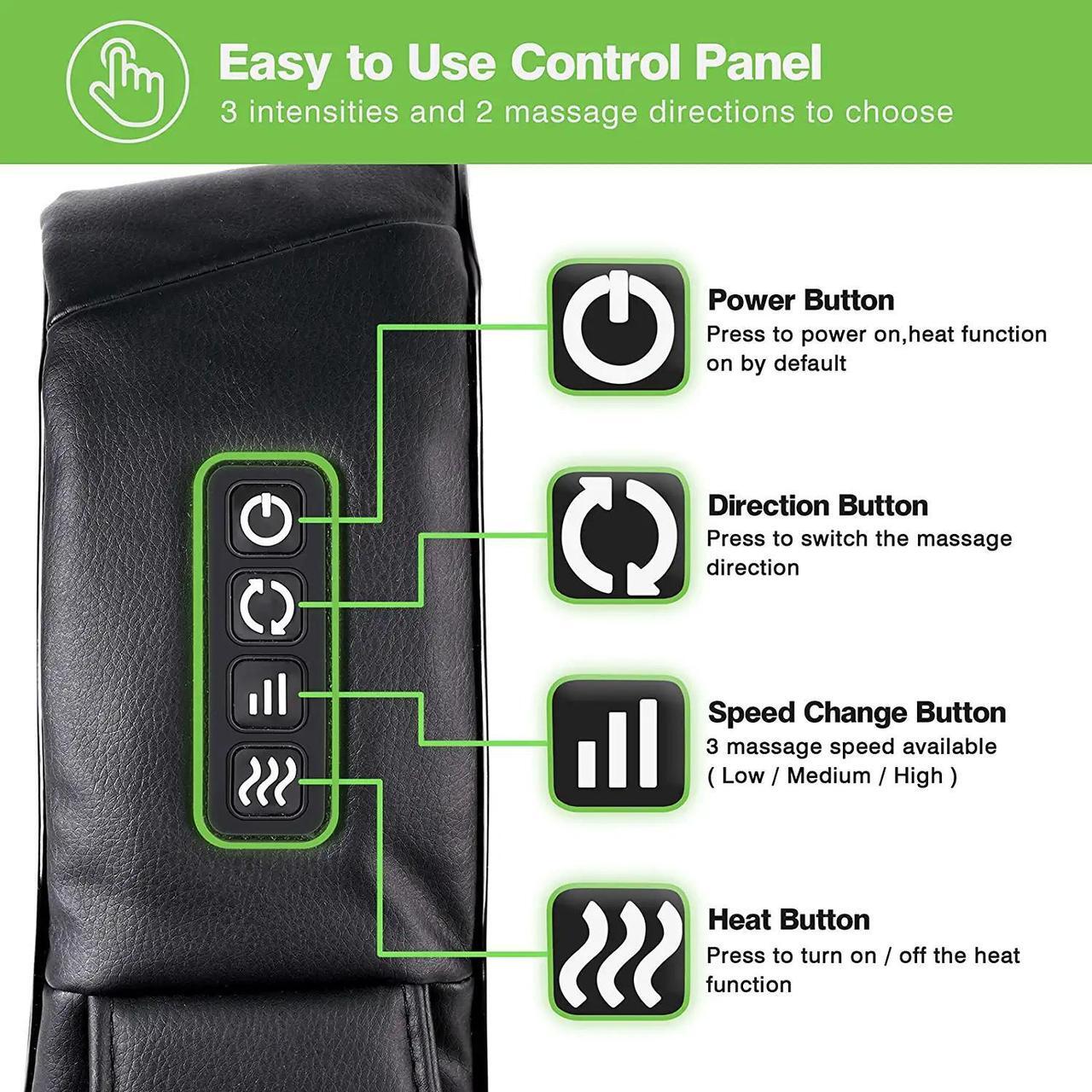 Alt view image 4 of 7 - Cotsoco Shiatsu Back Neck and Shoulder Massager with Heat,Deep Tissue 4D Kneading Pillow, Electric Full Body Massager for Shoulders,Legs,Foot,Body Muscle Pain Relief,Gifts for Mom Dad