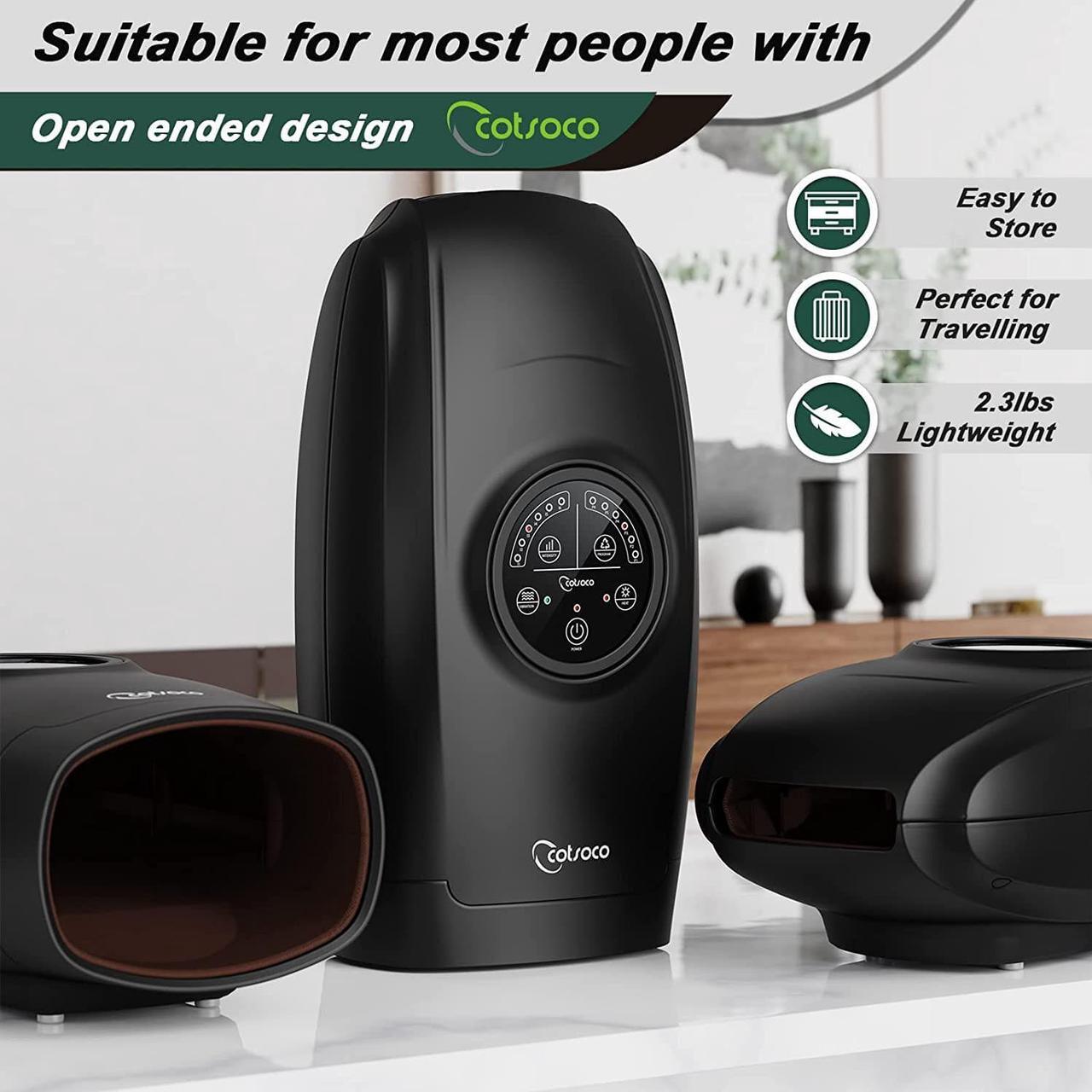 Alt view image 3 of 7 - COTSOCO Electric Hand Massager - Cordless Hand Massager for Arthritis and Carpal Tunnel, 6 Levels Hand Therapy with Heat and Compression, Hand and Wrist Massager Machine for Pain Relief