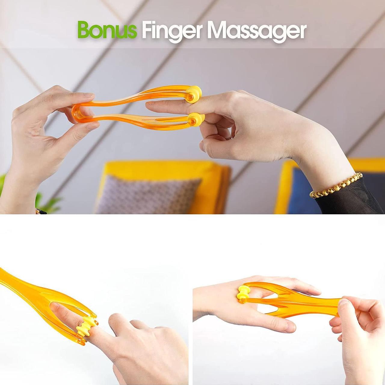 Alt view image 5 of 7 - Electric Hand Massager with Heat, 3 Levels Cordless Accupressure Massager with Air Pressure Compress for Arthritis, Palm Massage, Finger Numbness Coldness Relief, Gifts for Parents and Women