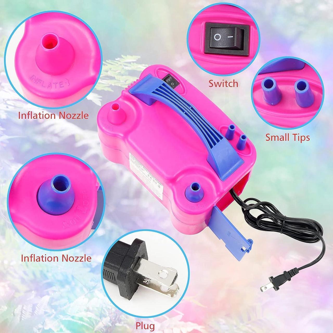 Alt view image 2 of 7 - Electric Air Balloon Pump, Portable Dual Nozzle Electric Balloon Inflator for Party Decoration, 110V 600W Balloon Blower Pump Inflation