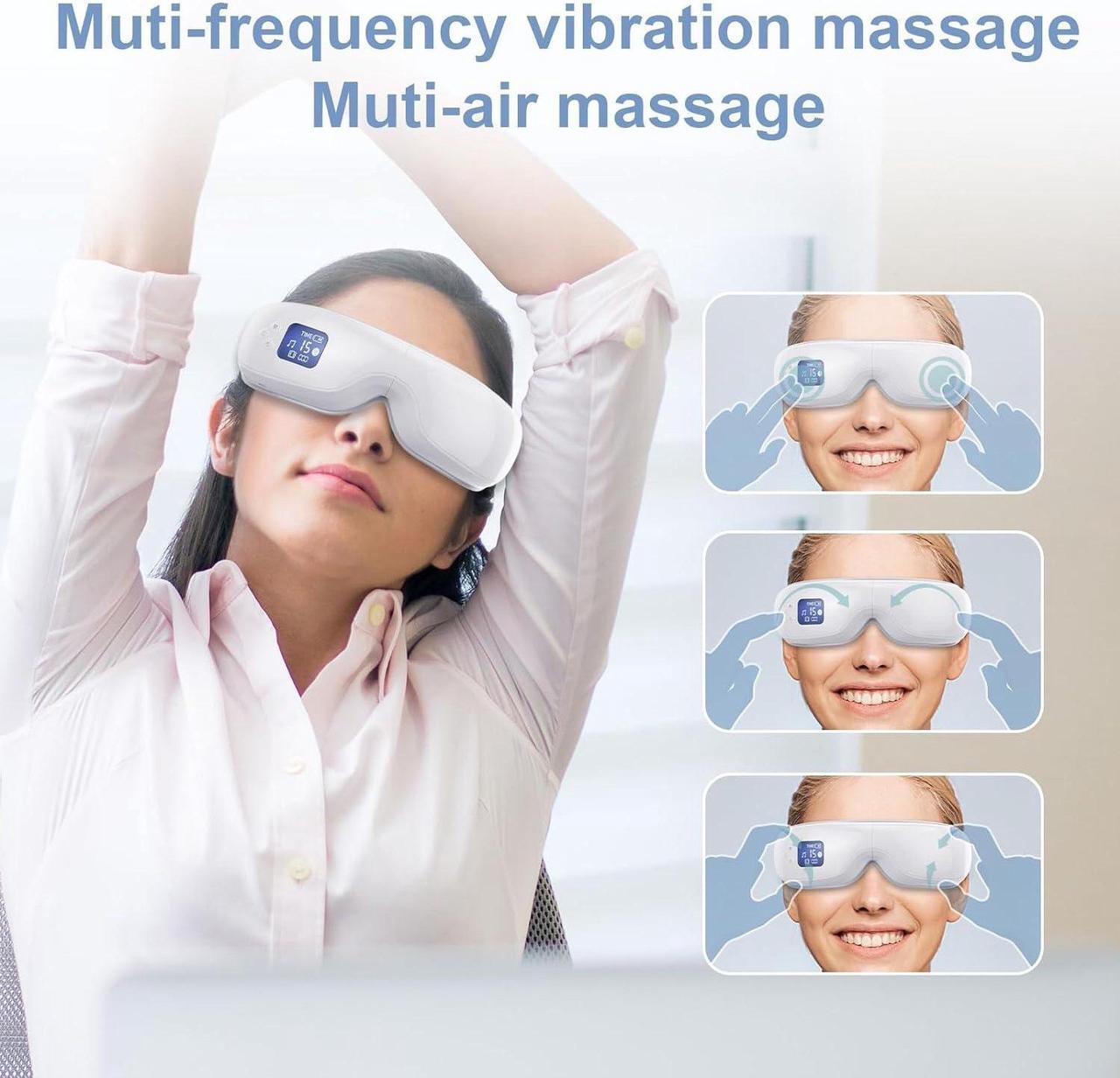 Alt view image 4 of 7 - Eye Massager with Heat,Heated Eye Mask with Bluetooth Music for Migraine, Eye Care Face Massager,Eye Machine for Relax Eye Strain Dark Circle Eye Bags Dry Eye