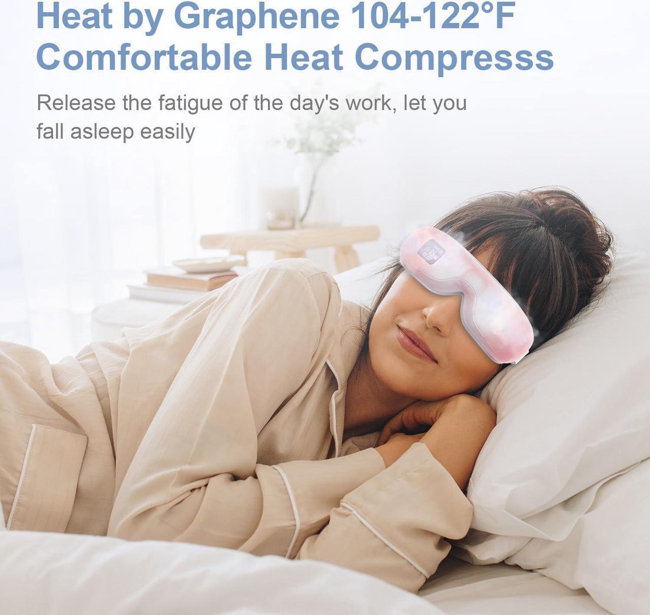 Alt view image 3 of 7 - Eye Massager with Heat,Heated Eye Mask with Bluetooth Music for Migraine, Eye Care Face Massager,Eye Machine for Relax Eye Strain Dark Circle Eye Bags Dry Eye
