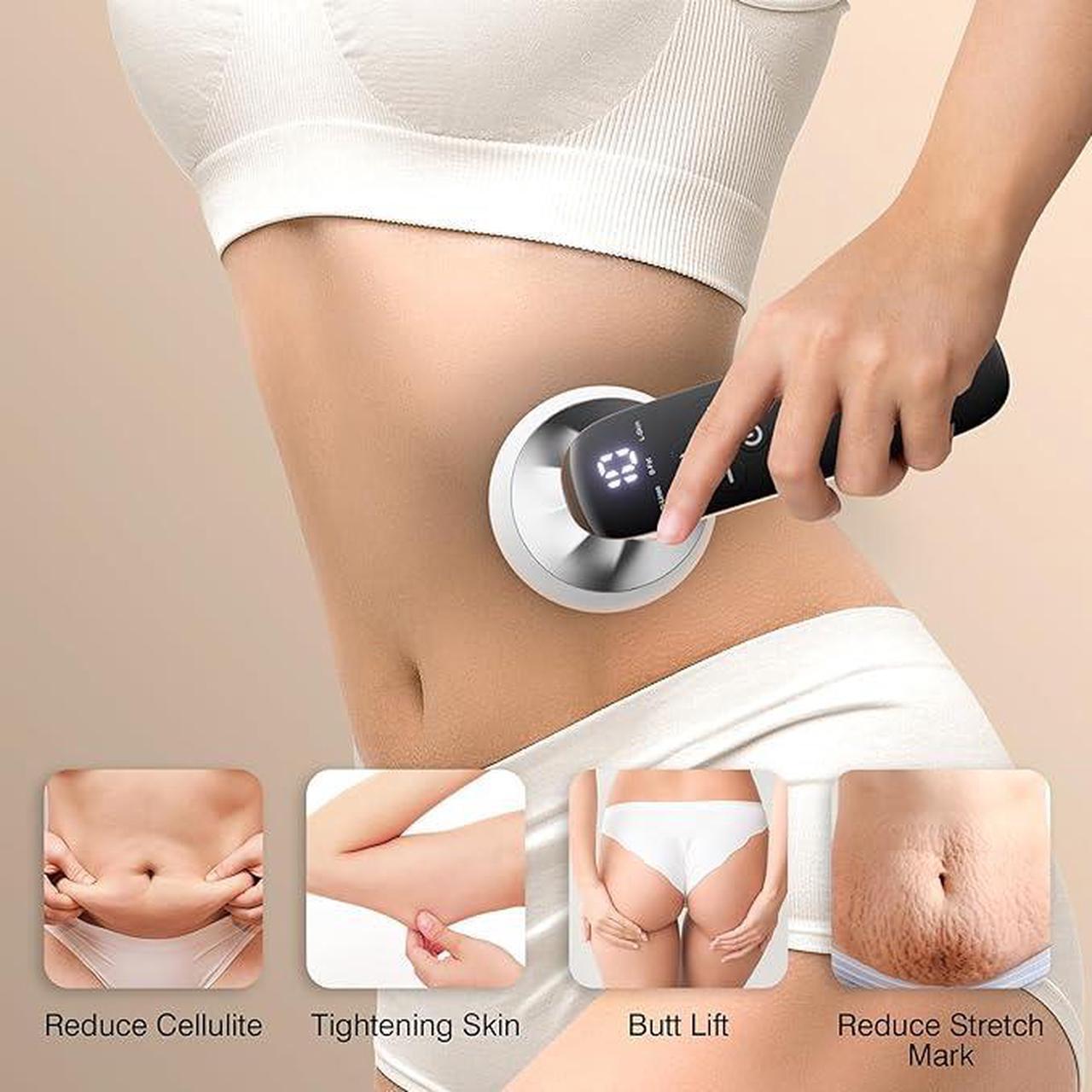 Alt view image 5 of 6 - Cellulite Massager - Professional Body Sculpting Machine, Cordless Handheld Body Cellulite Remover for Belly, Fat, Waist, Leg, Butt, Arm (White)