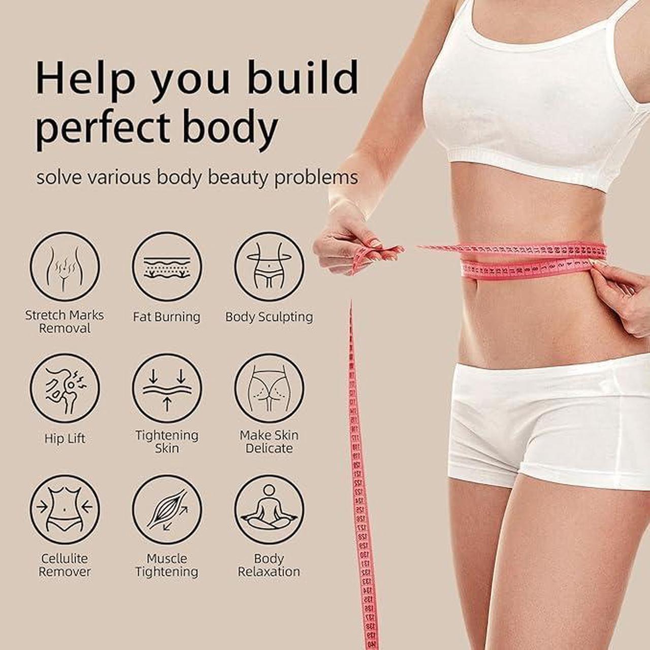 Alt view image 6 of 6 - Cellulite Massager - Professional Body Sculpting Machine, Cordless Handheld Body Cellulite Remover for Belly, Fat, Waist, Leg, Butt, Arm (White)