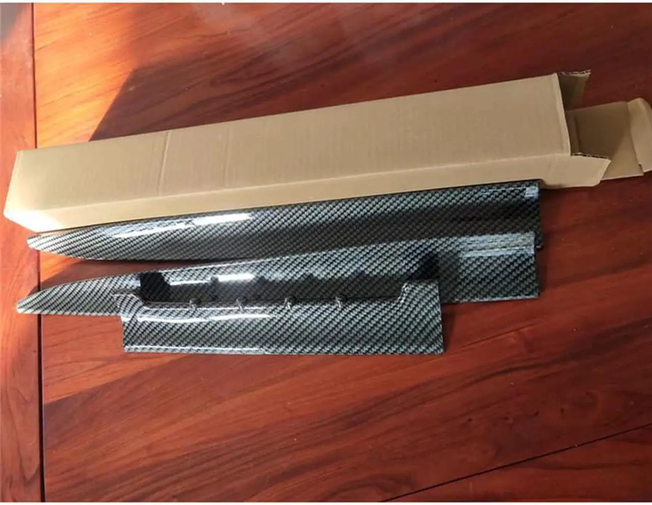 Alt view image 4 of 6 - Adjustable Rear Trunk Roof Spoiler Wing Carbon Fiber Color Universal For Car SUV
