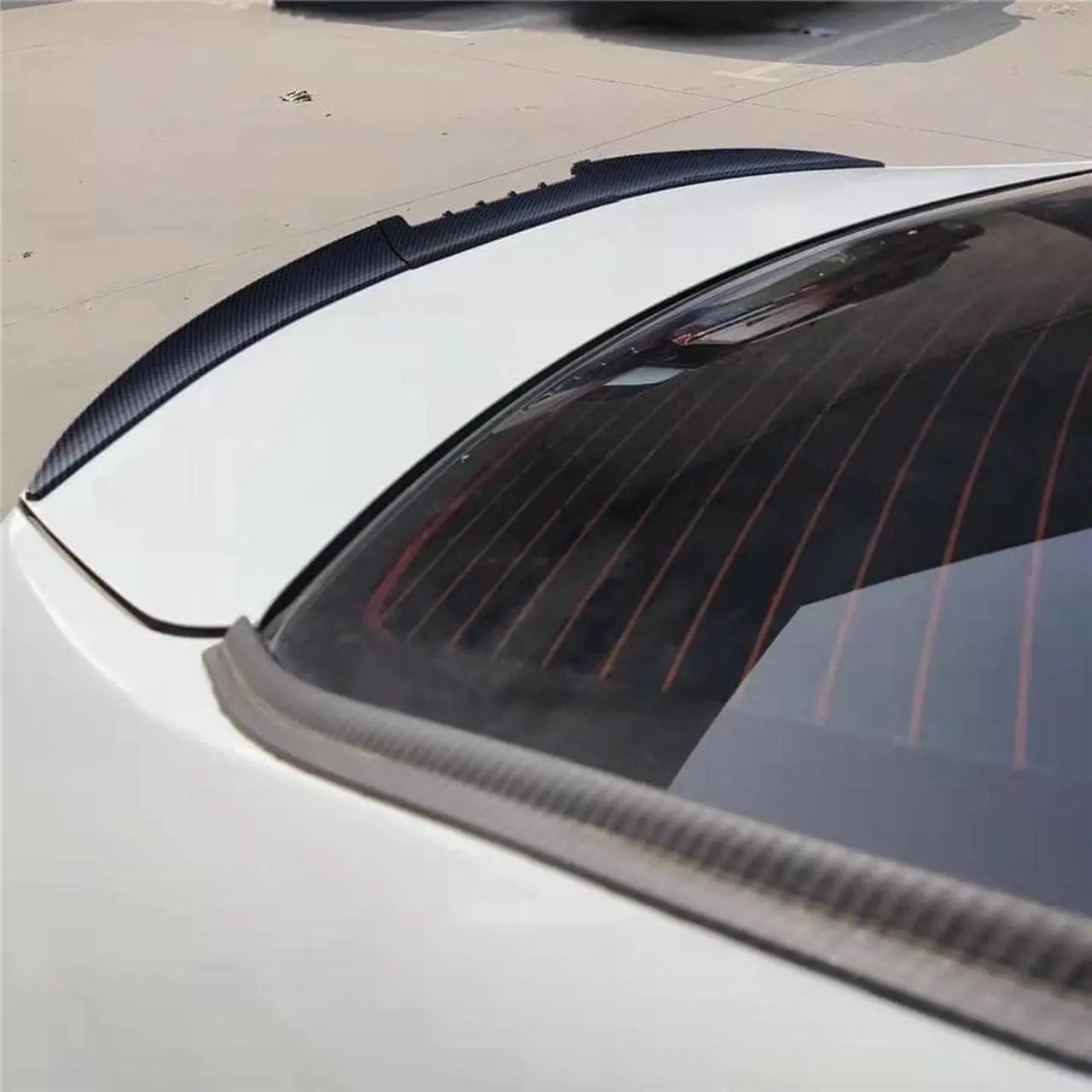 Alt view image 6 of 6 - Adjustable Rear Trunk Roof Spoiler Wing Carbon Fiber Color Universal For Car SUV