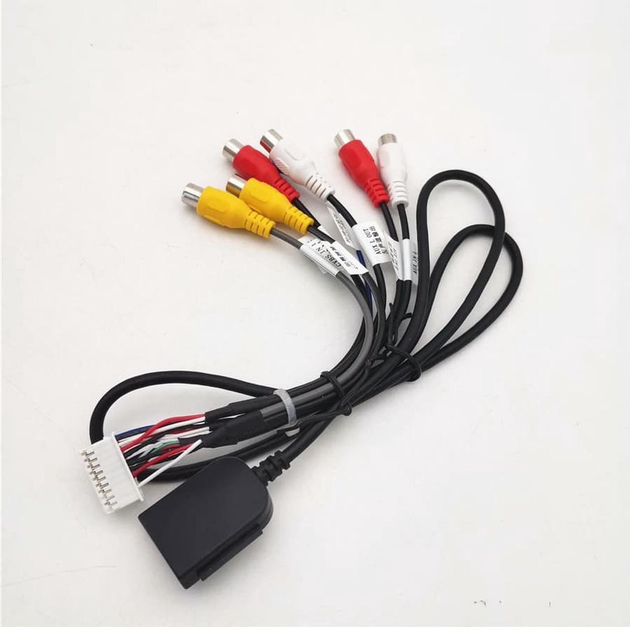 Alt view image 2 of 6 - Furulu 20-pin Extended Interface RCA AUX-IN/OUT Cable With 4G SIM card slot For Android Head Unit Stereo