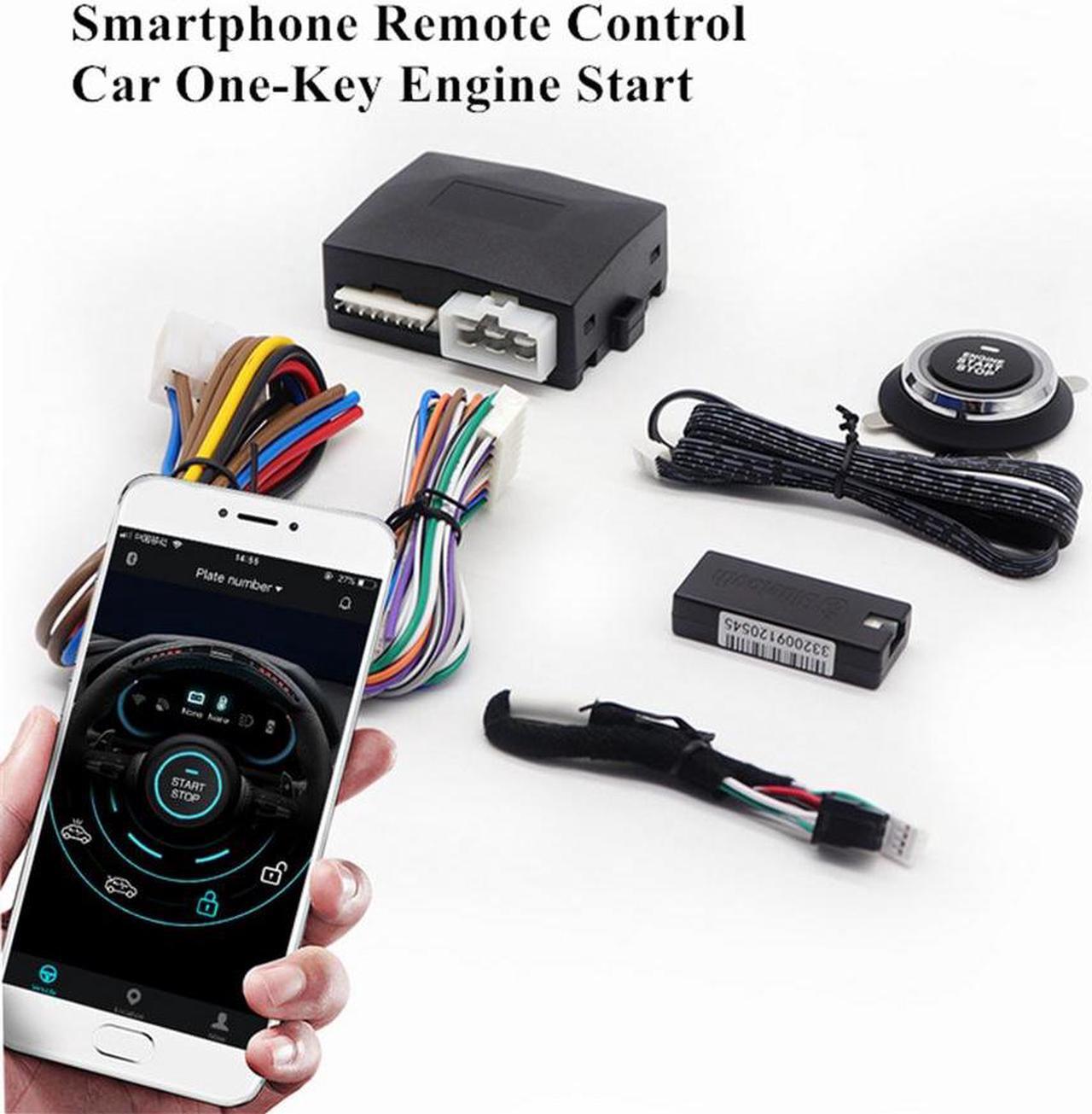Alt view image 5 of 5 - Smartphone Remote Control Car One-Key Engine Start Stop Button Bluetooth Smart Start System App Auto Central Locking Kit