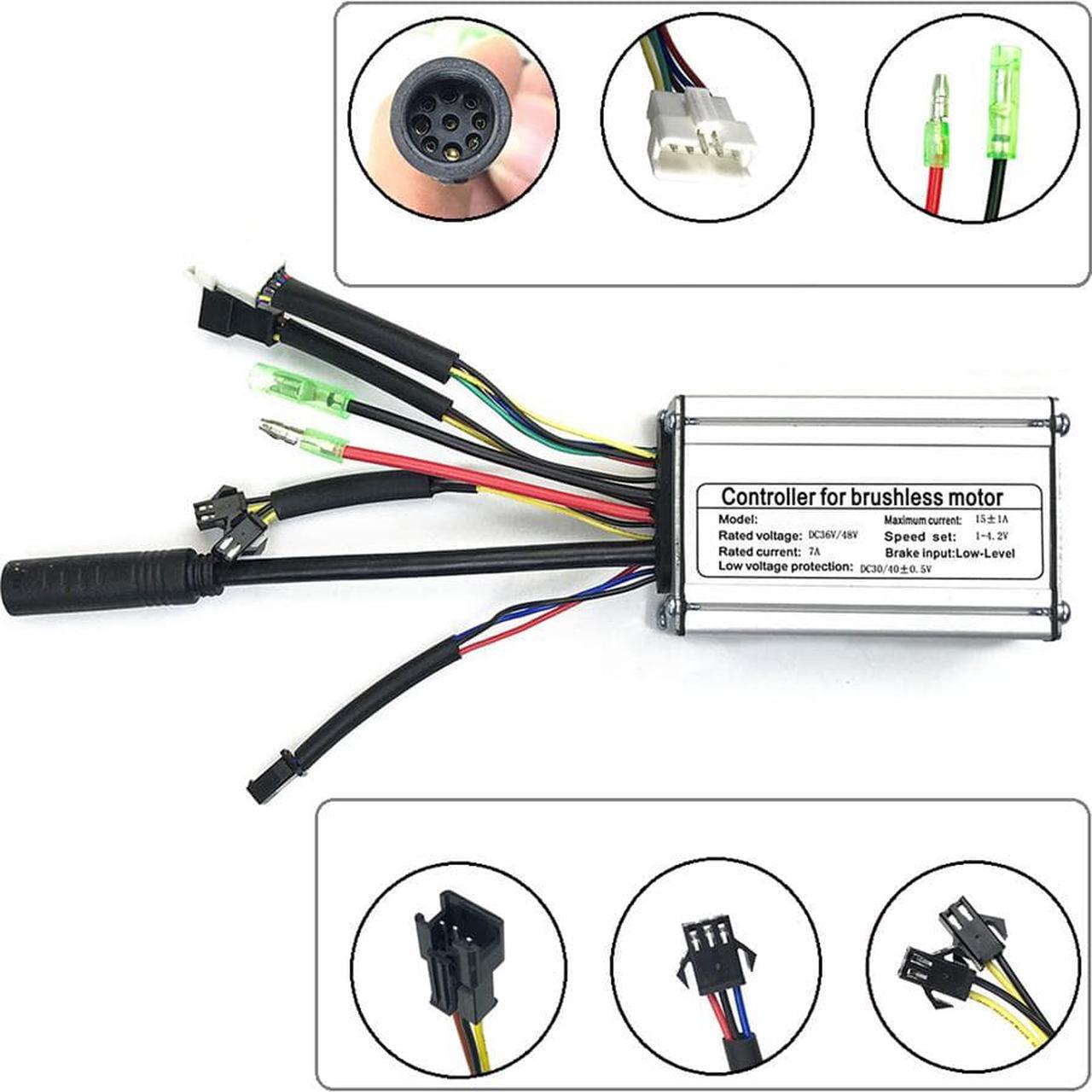 Alt view image 2 of 5 - Paiying 48V/36V 15A Controller For 50W 350W Brushless Motor Electric Bicycle KT Display
