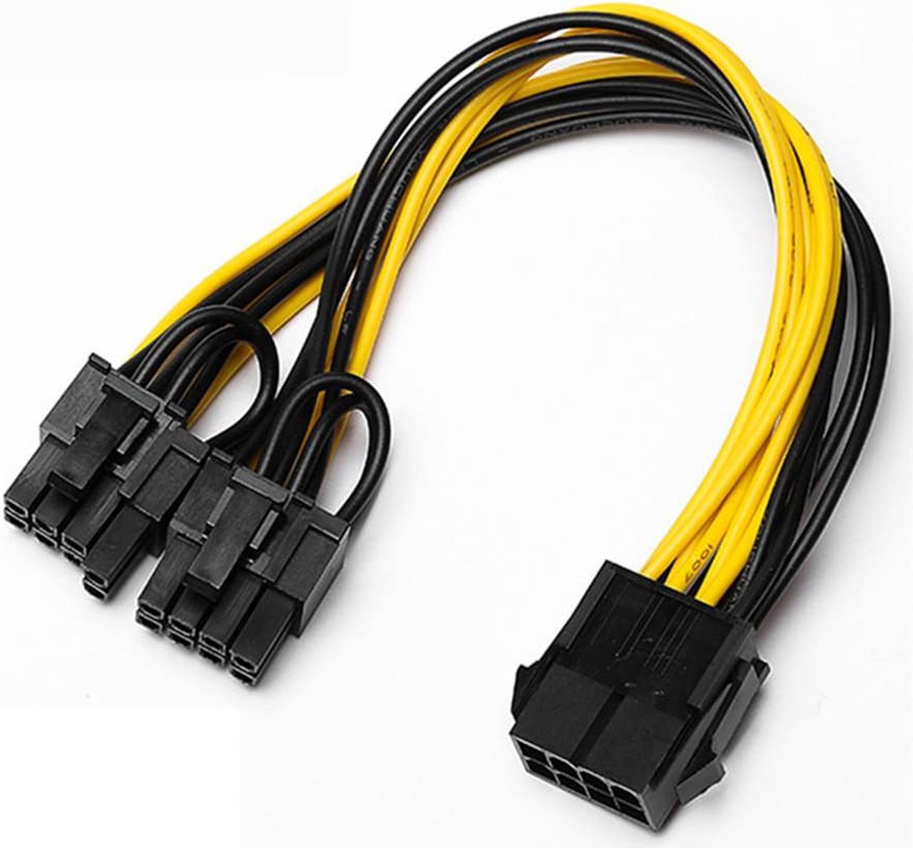 10Pcs PCI-Express PCIE 8 Pin to Dual 8 (6+2) Pin VGA Graphic Video Card Adapter Power Supply Cable 30cm