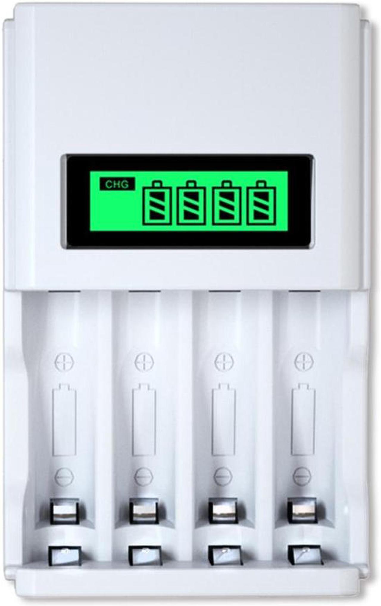 Alt view image 2 of 7 - AAA AA Rechargeable Batteries 1800/900mAh 1.2V Ni-MH / 4 Slots LCD Charger