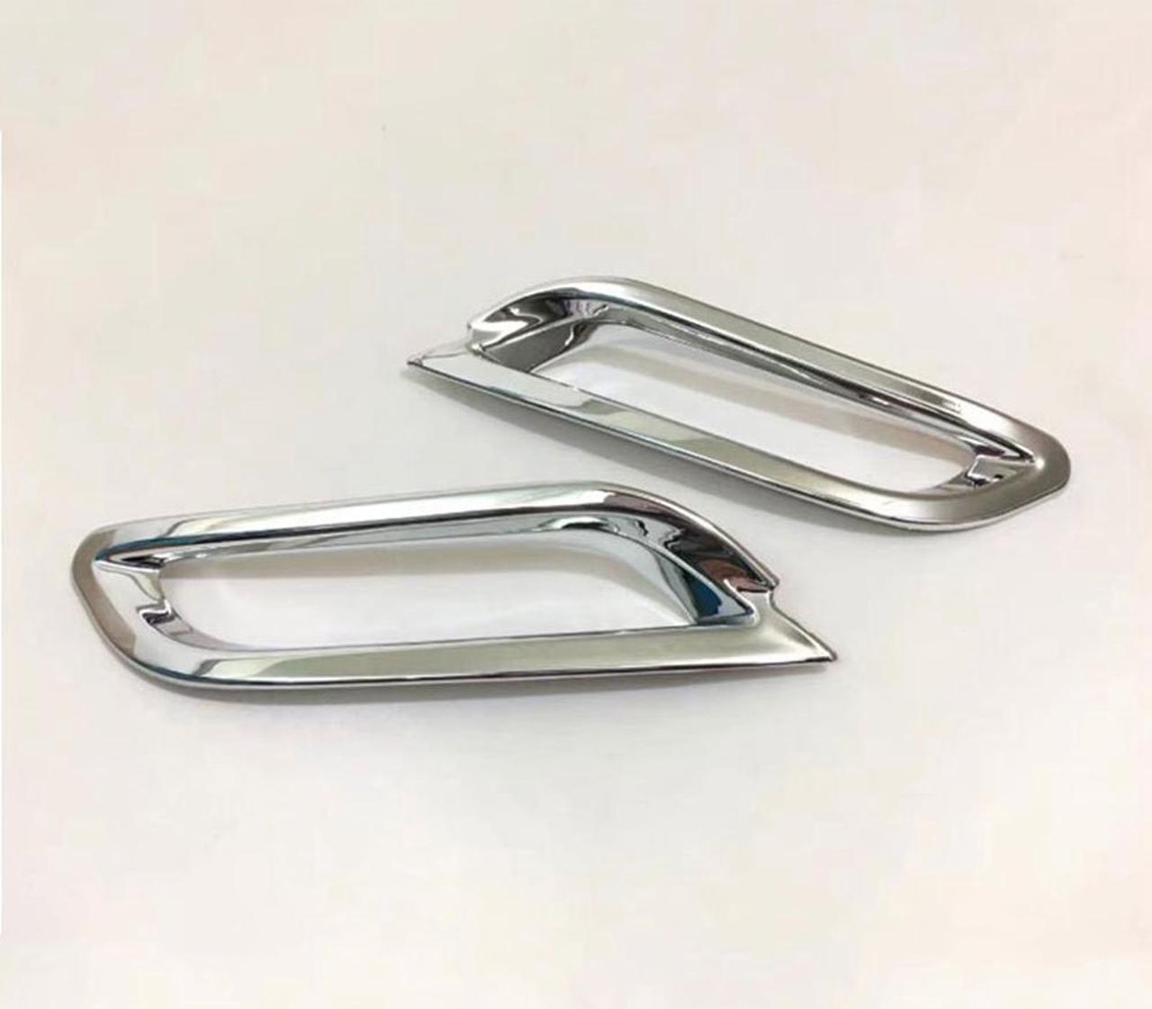 Furulu 1 pair Chrome Rear Bumper Fog Light Cover Trim Decor for Toyota Camry