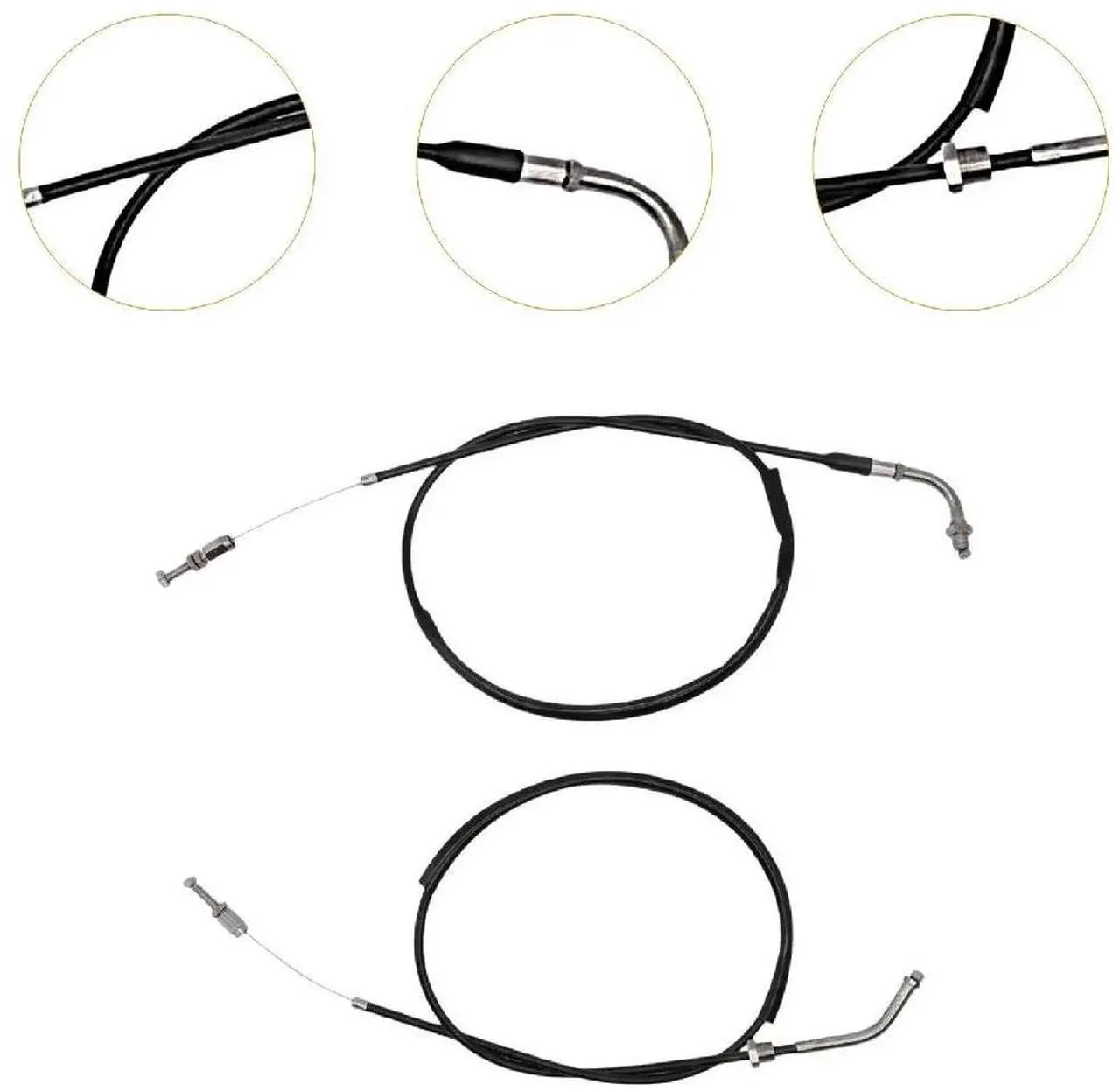 Alt view image 5 of 5 - Yassdwbn Push Pull Throttle Cable Set For Honda CB400 CB550 CB750 FT500 Shadow Aero 750
