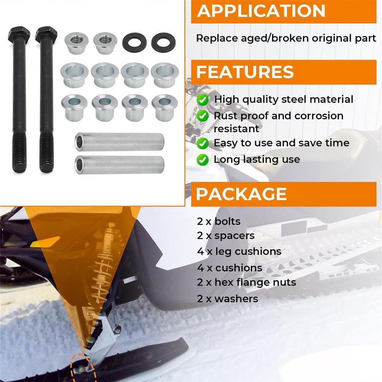 Alt view image 5 of 5 - Furulu Front End Ski Leg Repair Kit Fits For Ski-Doo Snowmobile 2003-2015