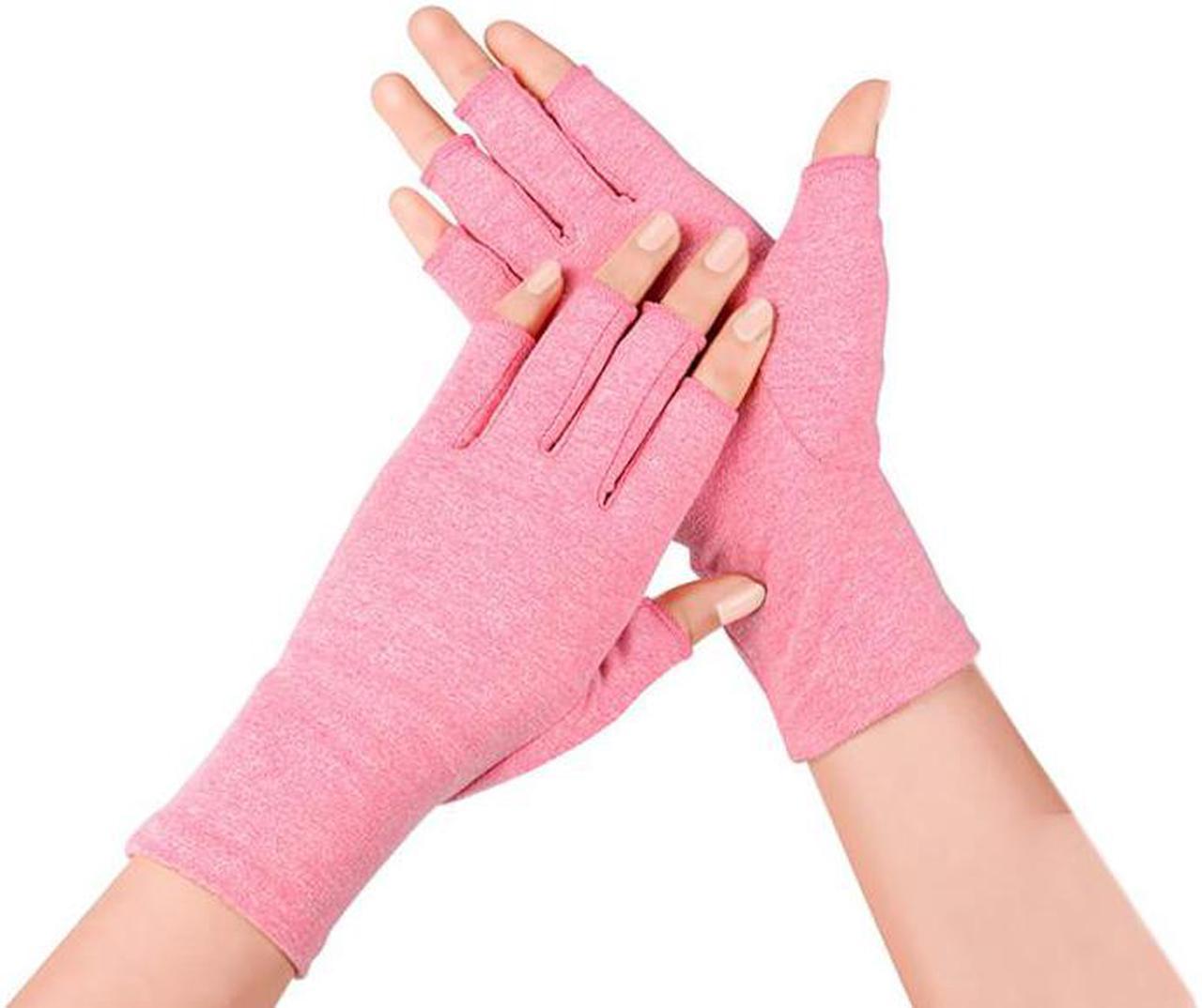 Compression Arthritis Gloves, Pink - L