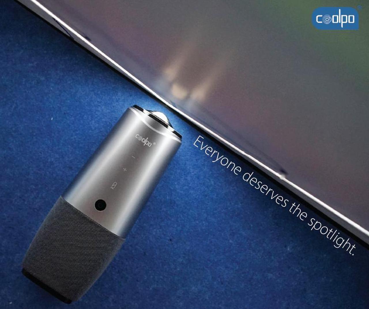 Alt view image 4 of 7 - COOLPO AI HUDDLE PANA - 360 DEGREE MEETING PRO 1080P AUTOMATIC VIDEO CONFERENCING CAMERA, 4k camera with Microphone,15 ft Voice Pickup, USB Plug and Play, Conference Webcam for Zoom Skype Hangout