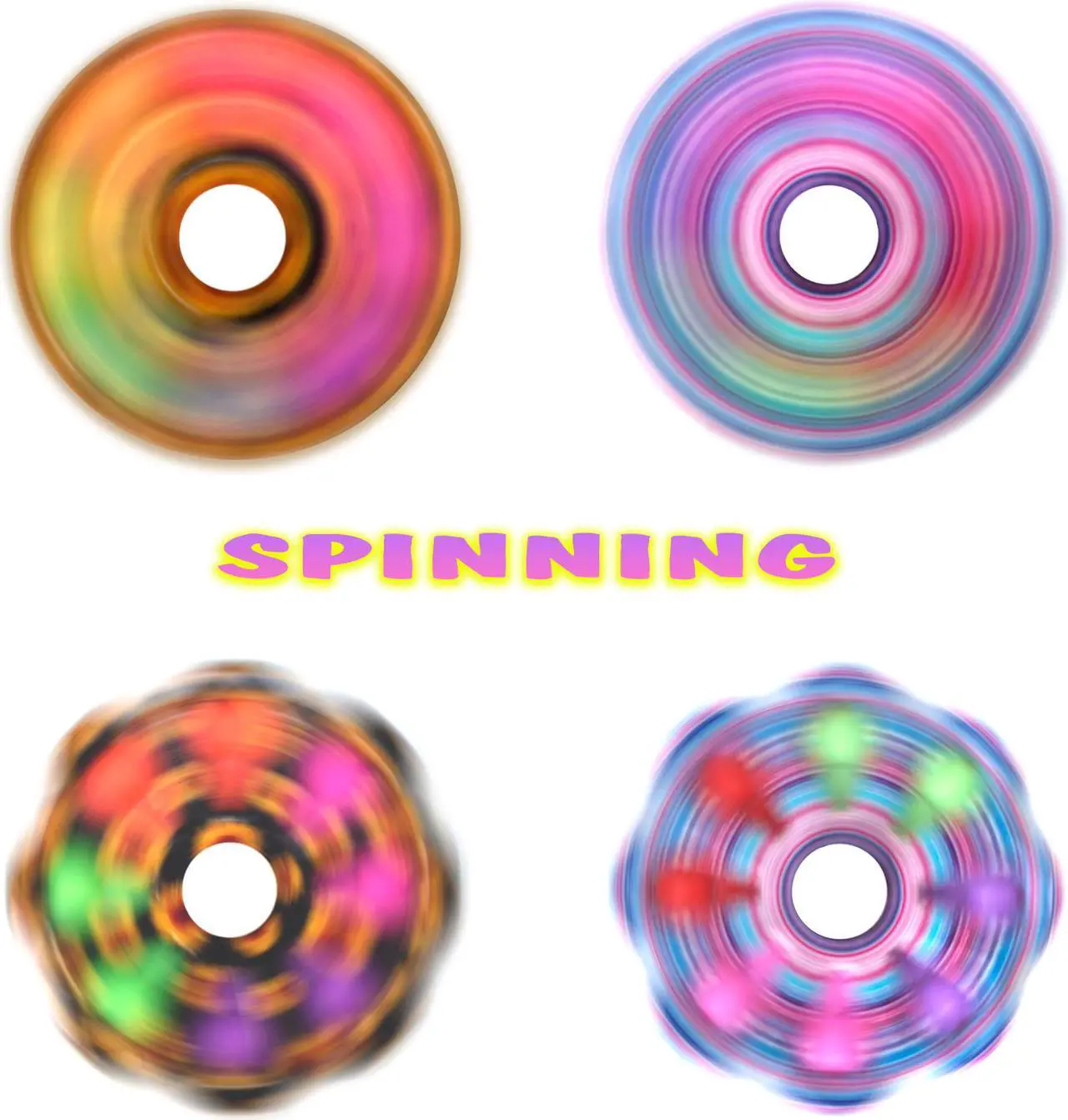Alt view image 4 of 5 - 2 Pack Dimple Fidget Spinner, Push Pop Bubbles Spinner, Finger Fidget Toy, Sensory Toy, Pressure Reliever Toy