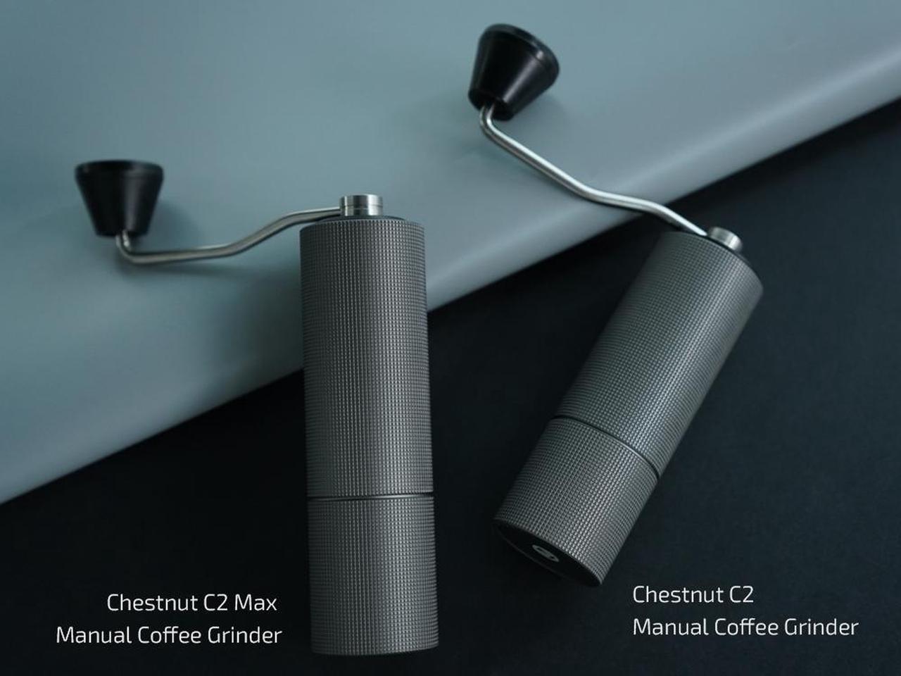 Alt view image 7 of 7 - TIMEMORE Chestnut C2 Max Manual Coffee Grinder, CNC Stainless Steel Burr, Portable Hand Grinder for Office, Home, Travel, Camping, 30g Capacity (Black)