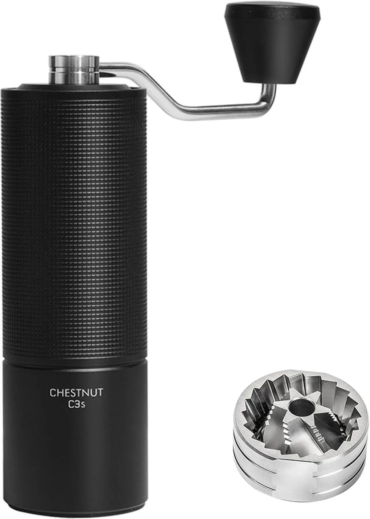 Main image of TIMEMORE Chestnut C3S Manual Coffee Grinder, Hand Coffee Grinder with Adjustable Grind Setting, Stainless Steel S2C Conical Burr Coffee Grinder, for Espresso to French Press(Black)