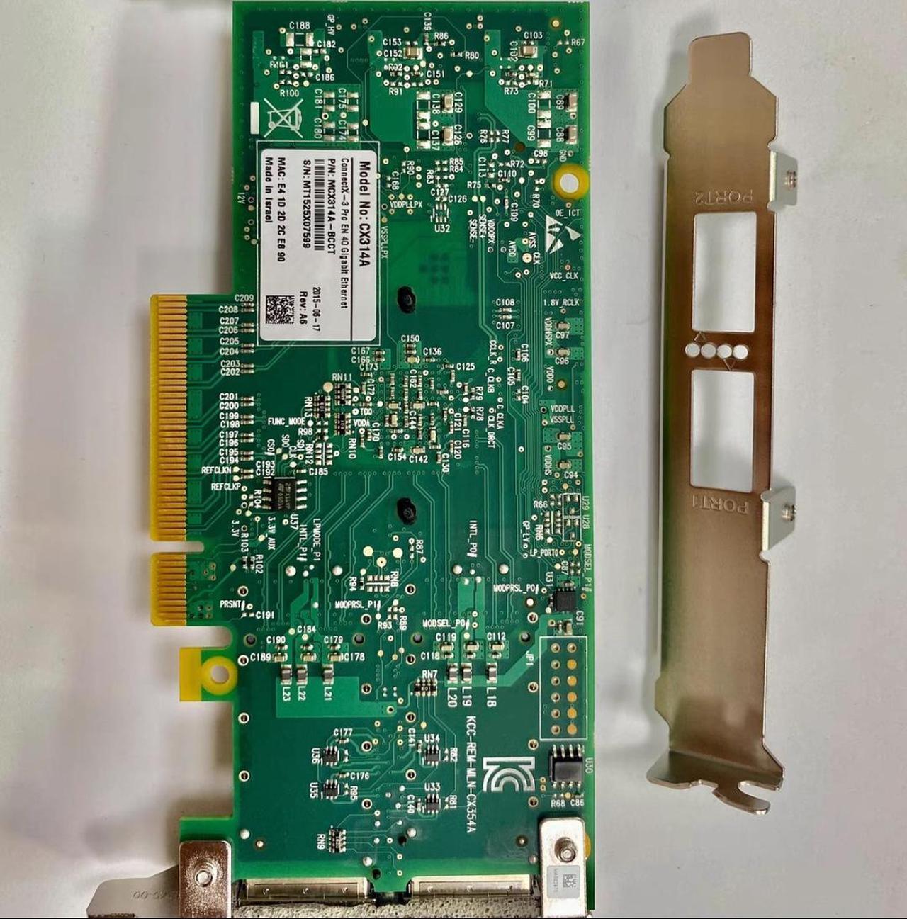 Alt view image 3 of 3 - MCX314A-BCCT Mellanox CX314A ConnectX-3 Pro 40GbE Dual-Port Ethernet QSFP+ NIC