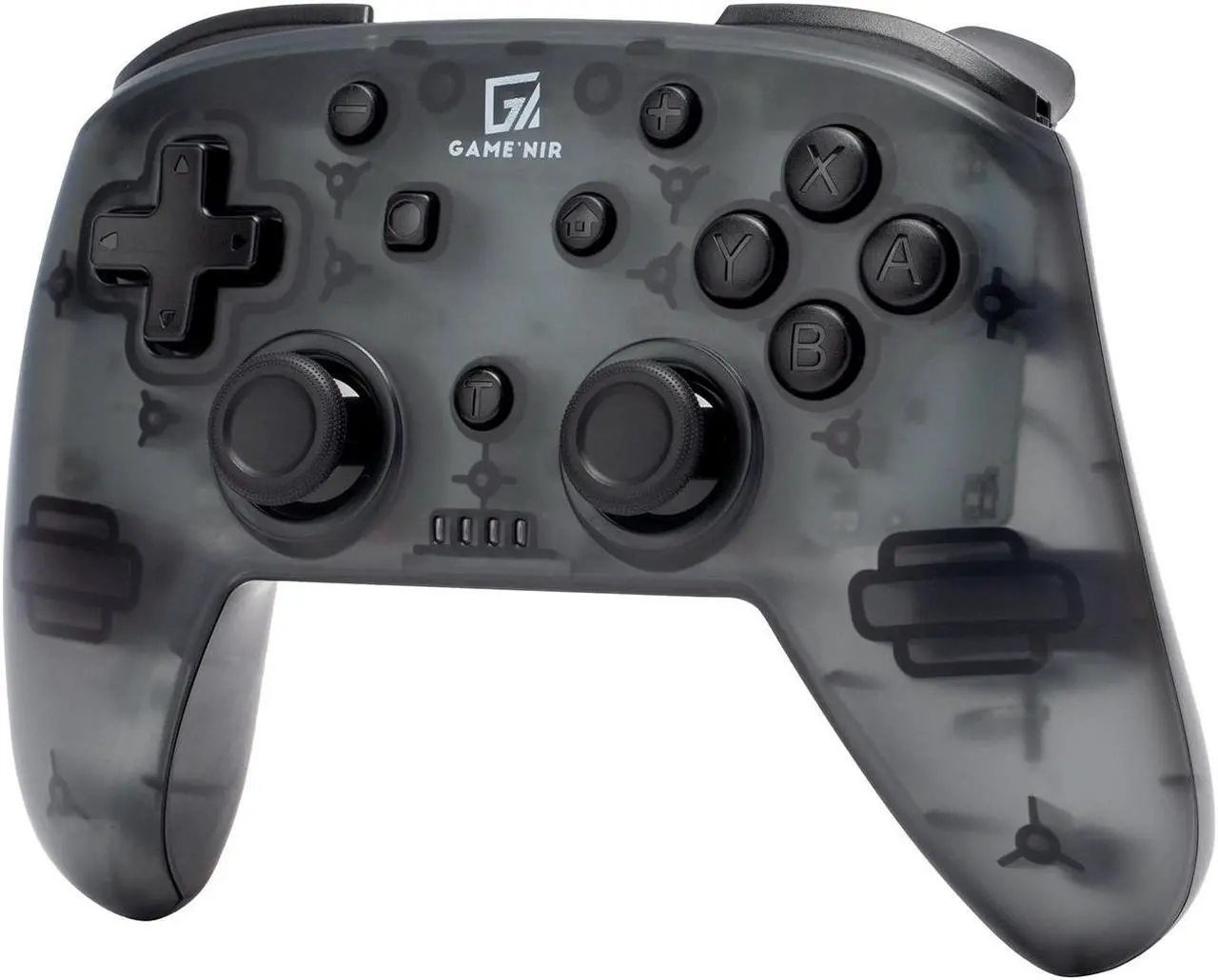 Main image of GAME'NIR BLACK SYMMETRY Wireless Switch Controller, Ergonomic Switch Pro Controller for Switch/Switch Lite/Switch OLED with Dual Motor, Gyro Axis, Turbo Function, 5 Level Vibration