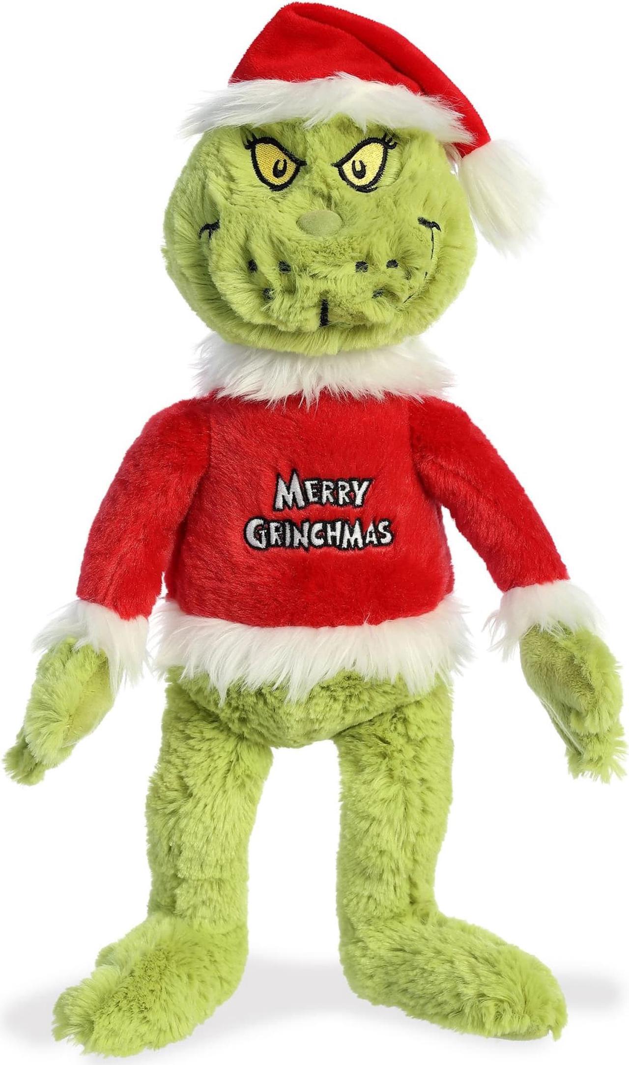 Alt view image 6 of 6 - Aurora® - Large Green Dr. Seuss - 16" Merry Grinchmas Grinch - Whimsical Stuffed Animal