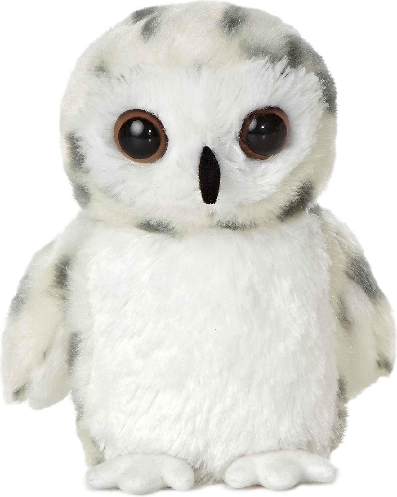 Alt view image 4 of 6 - Aurora® - Small White Mini Flopsie - 8" Snowy Owl - Adorable Stuffed Animal