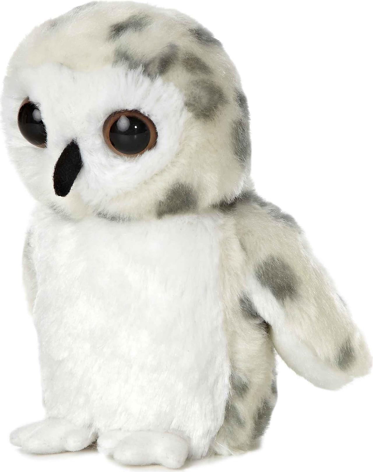 Alt view image 5 of 6 - Aurora® - Small White Mini Flopsie - 8" Snowy Owl - Adorable Stuffed Animal