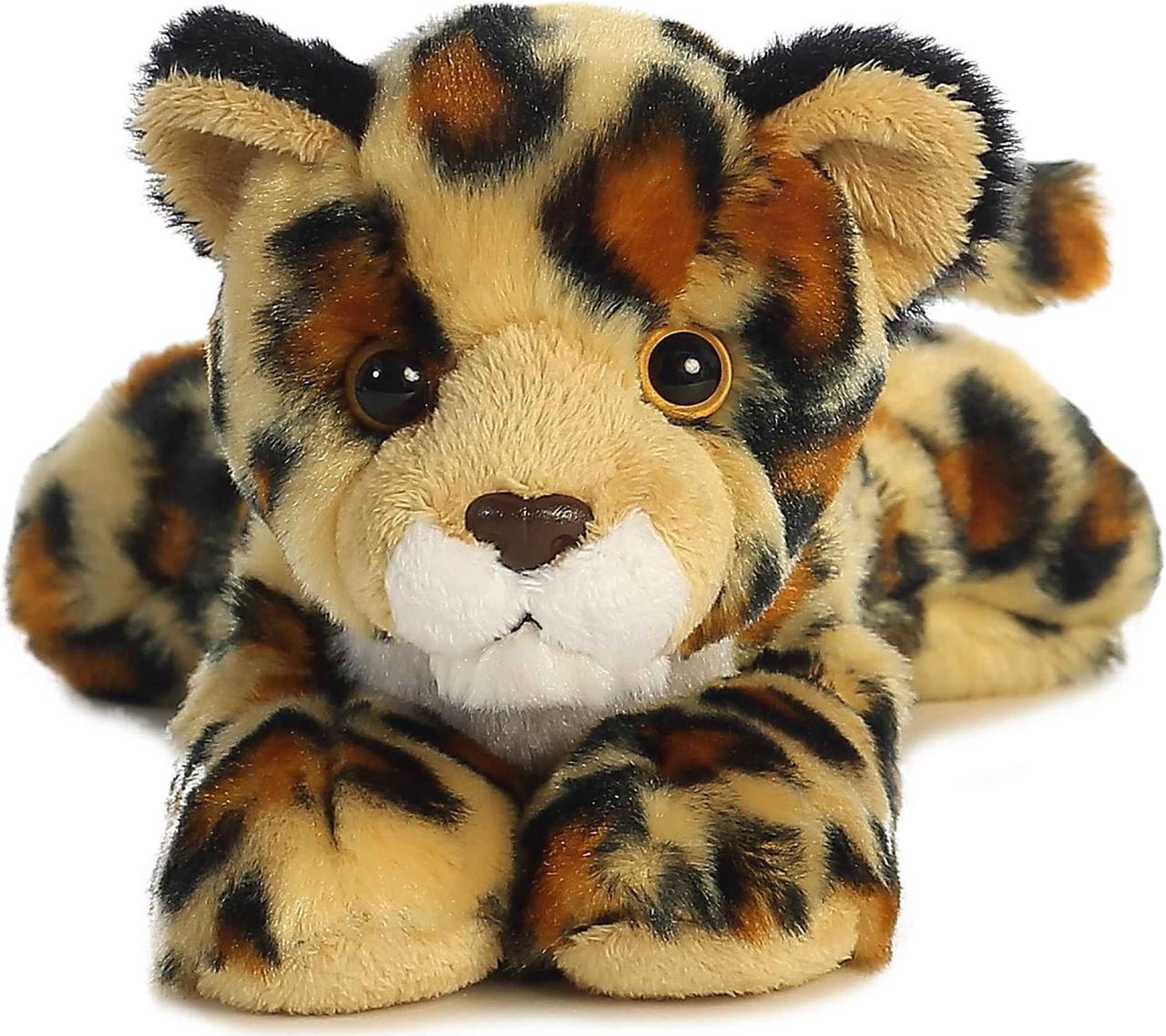 Alt view image 6 of 7 - Aurora® - Small Brown Mini Flopsie - 8" Amazon Jaguar - Adorable Stuffed Animal