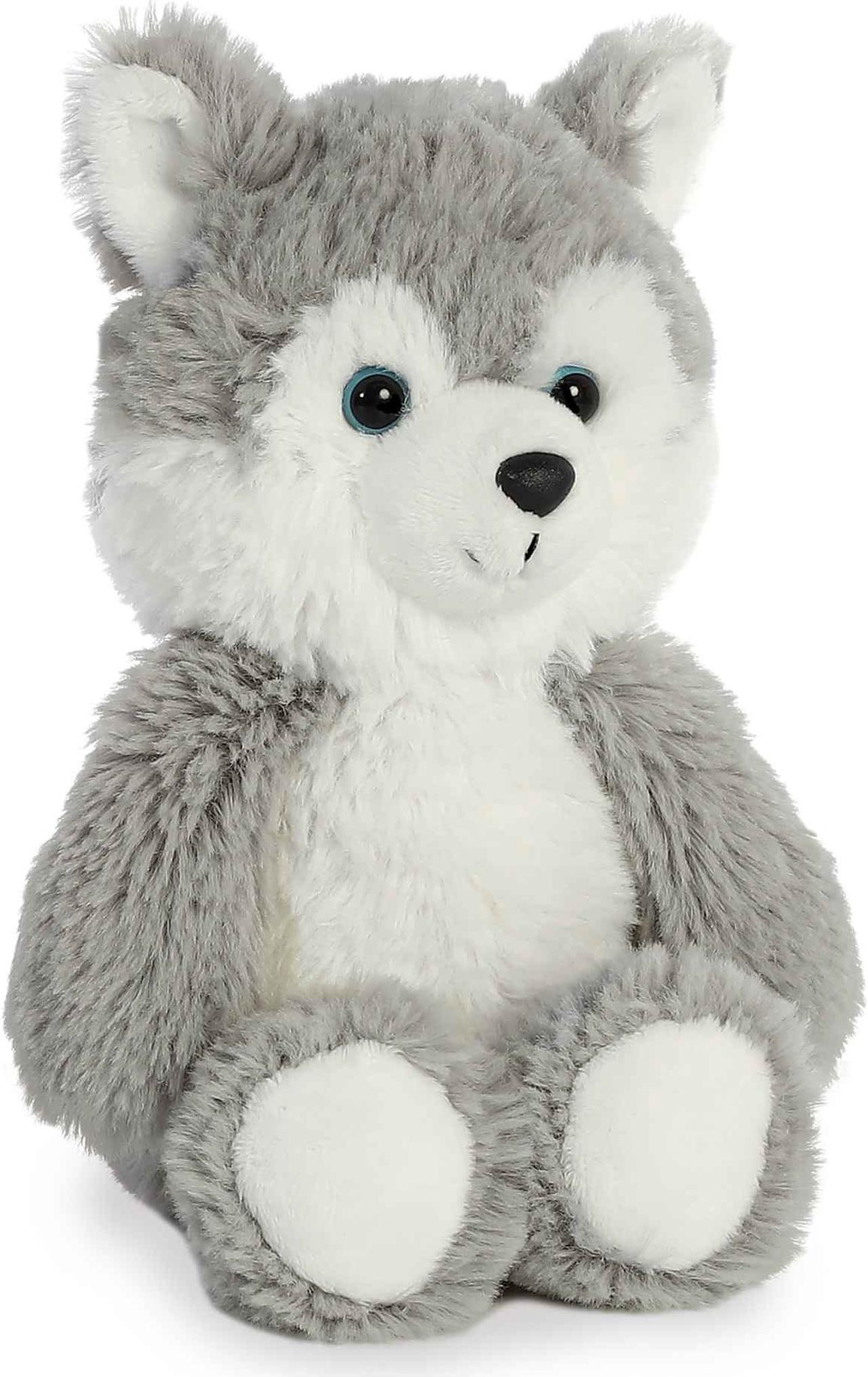 Alt view image 2 of 3 - Aurora® - Small Gray Cuddly Friends - 8" Husky - Playful Stuffed Animal