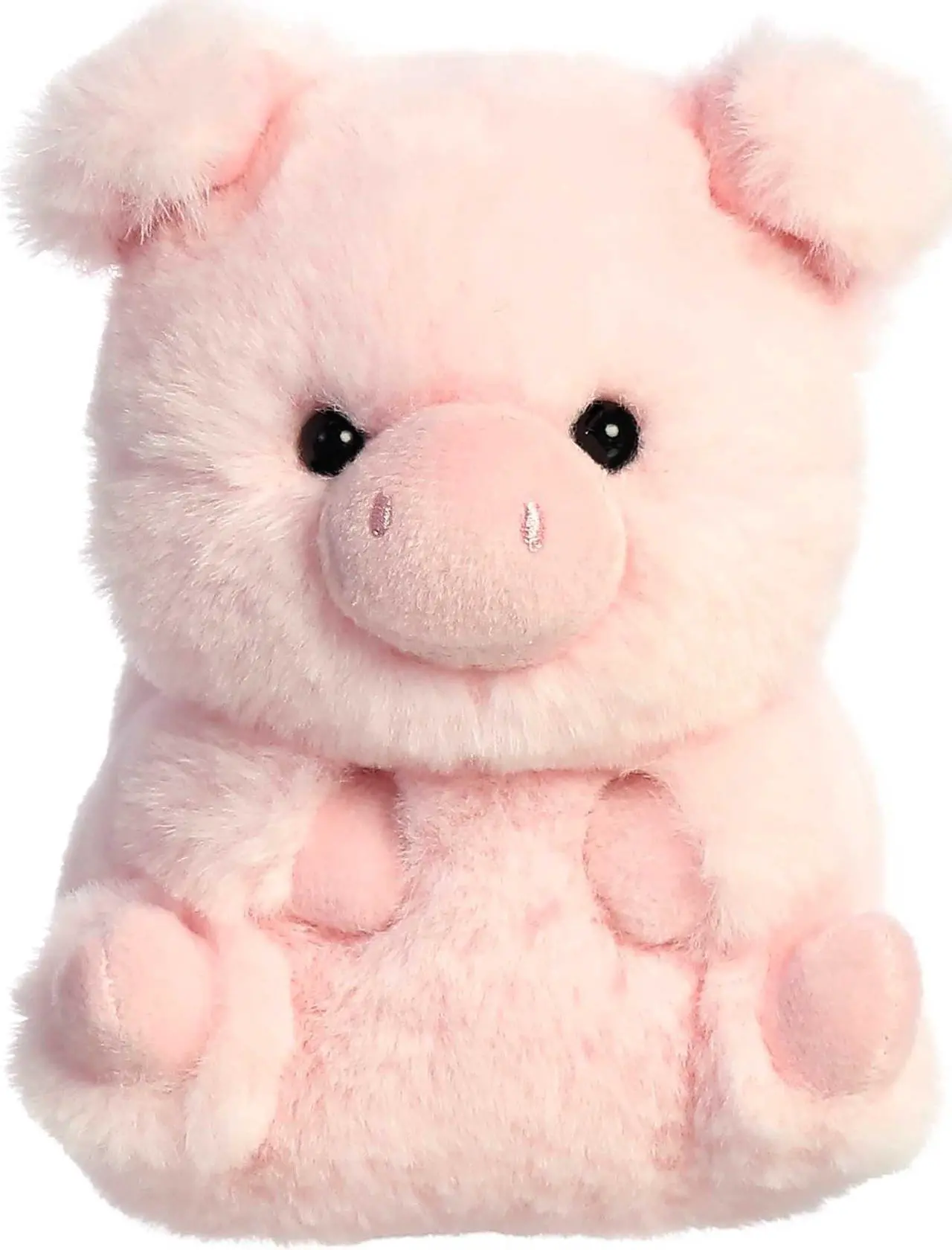 Main image of Aurora® - Mini Pink Rolly Pet - 5" Prankster Pig - Round Stuffed Animal