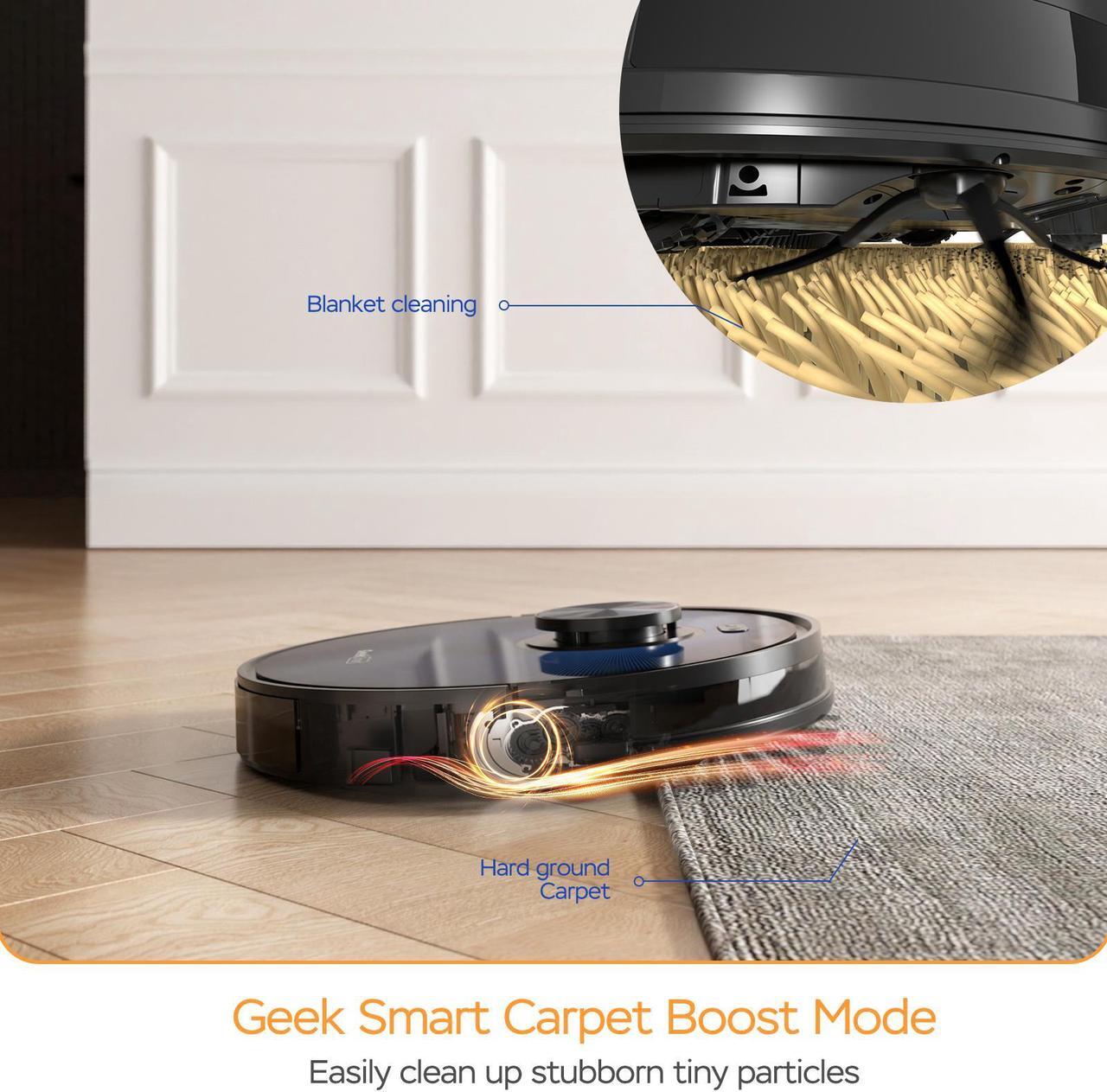 Alt view image 5 of 7 - Geek Smart L7 Robot Vacuum Cleaner and Mop, LDS Navigation, Wi-Fi Connected APP, Selective Room Cleaning, MAX 2700 PA Suction, Ideal for Pets and Larger Home