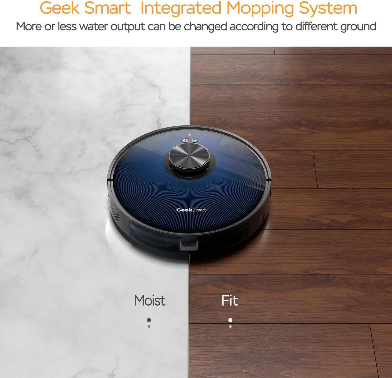 Alt view image 6 of 7 - Geek Smart L7 Robot Vacuum Cleaner and Mop, LDS Navigation, Wi-Fi Connected APP, Selective Room Cleaning, MAX 2700 PA Suction, Ideal for Pets and Larger Home