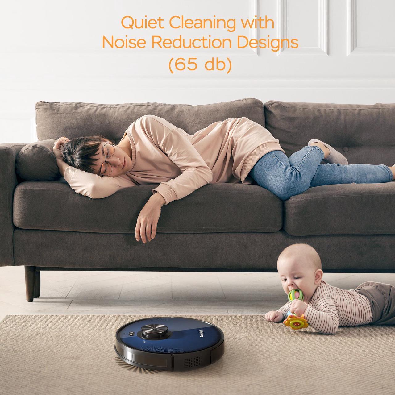 Alt view image 7 of 7 - Geek Smart L7 Robot Vacuum Cleaner and Mop, LDS Navigation, Wi-Fi Connected APP, Selective Room Cleaning, MAX 2700 PA Suction, Ideal for Pets and Larger Home