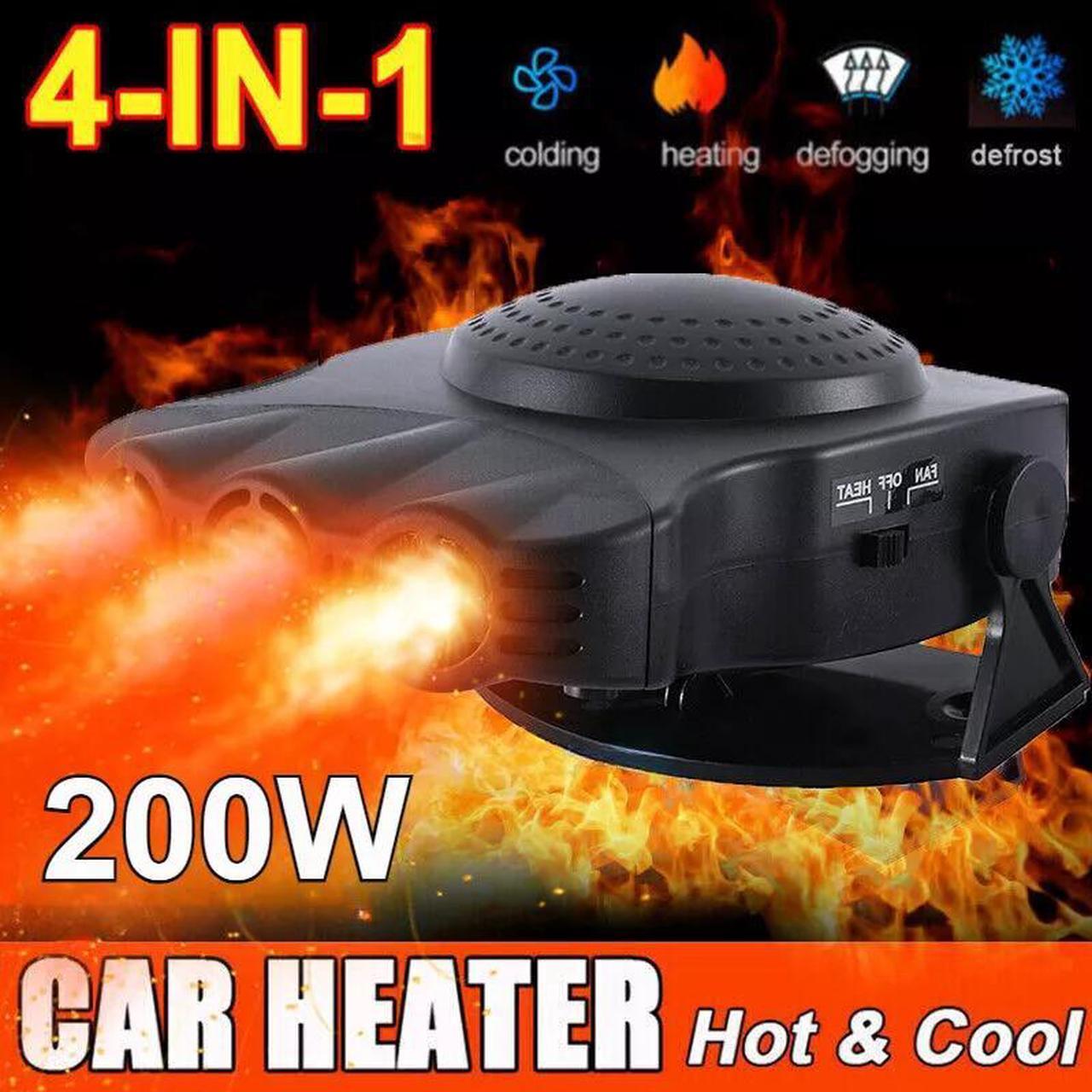 Alt view image 3 of 7 - 200W Portable Electric Car Heater 12V DC Heating Fan Defogger Defroster Demister