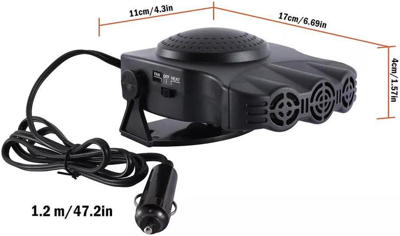 Alt view image 6 of 7 - 200W Portable Electric Car Heater 12V DC Heating Fan Defogger Defroster Demister